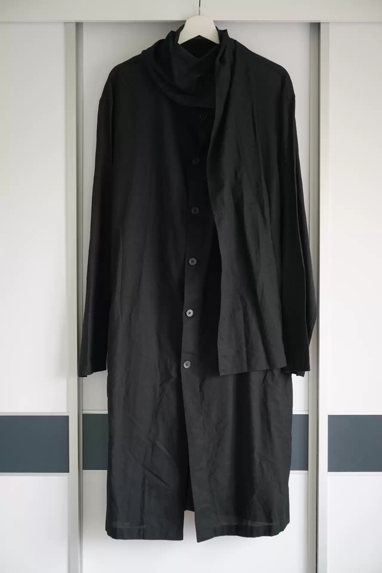 Yohji Yamamoto Yohji Yamamoto 17ss Cotton And Linen Scarf Coat Size US L / EU 52-54 / 3 - 1 Thumbnail