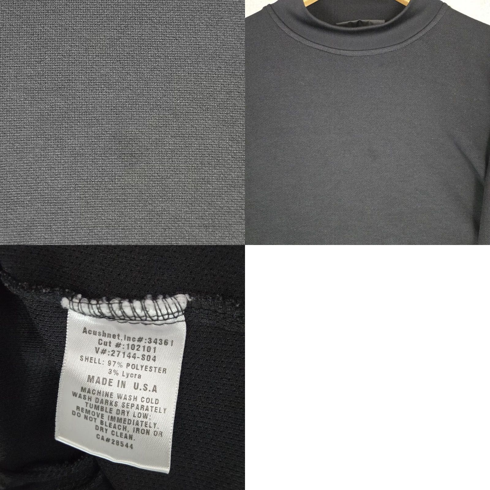 Footjoy FootJoy Shirt Mens XL Black Size Mock Neck Long Sleeve Sport Wicking USA Made Size US XL / EU 56 / 4 - 7 Thumbnail