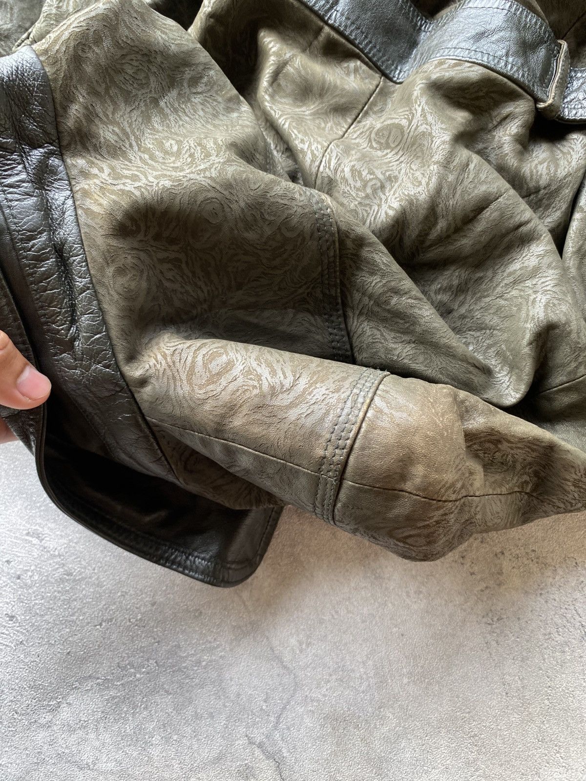 Designer × Vintage Vintage GRES Paris Leather Coat Size M / US 6-8 / IT 42-44 - 18 Thumbnail