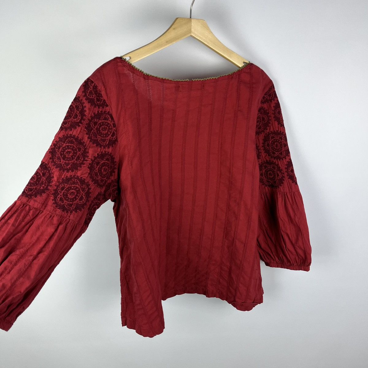 Gudrun Sjoden Gudrun Sjoden Floral Top Blouse Shirt Red Women’s Size M Size M / US 6-8 / IT 42-44 - 11 Thumbnail