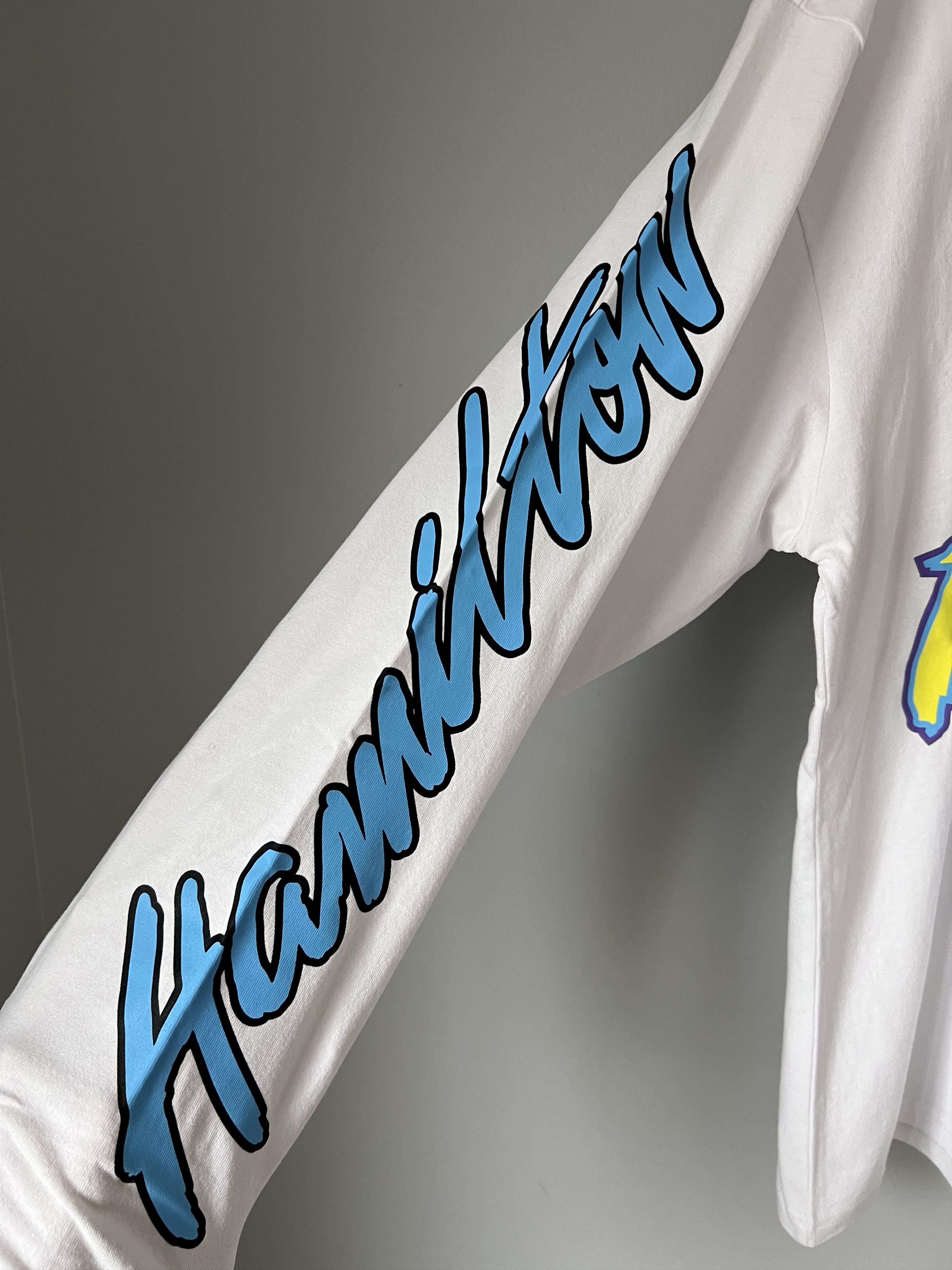 +44 +44 Lewis Hamilton Austin Moto Long Sleeve Shirt in White Size US XL / EU 56 / 4 - 3 Thumbnail