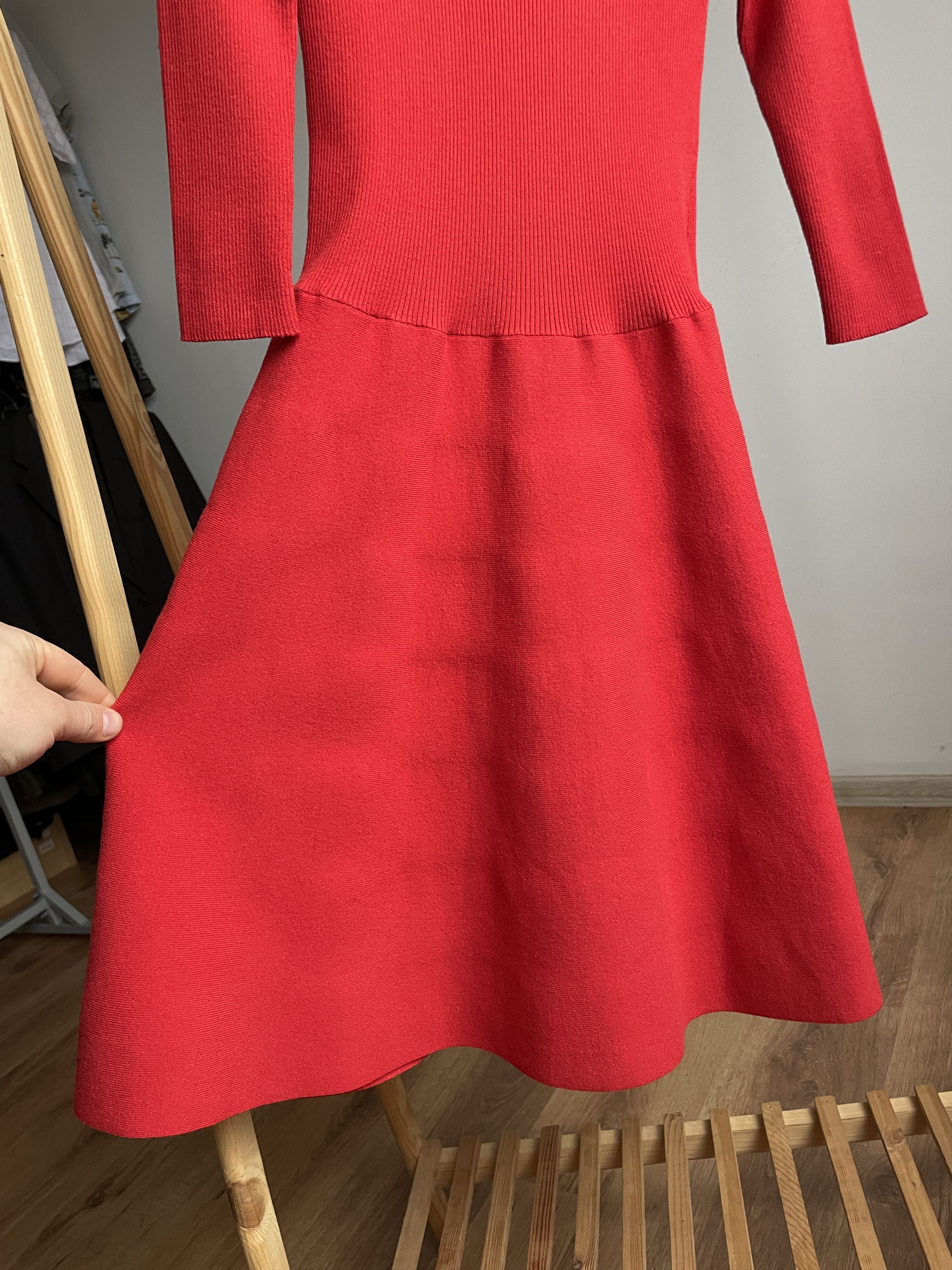 MAX&Co. Max&Co Max Mara Knitted Viscose Stretch Flared Midi Dress Size M / US 6-8 / IT 42-44 - 5 Thumbnail
