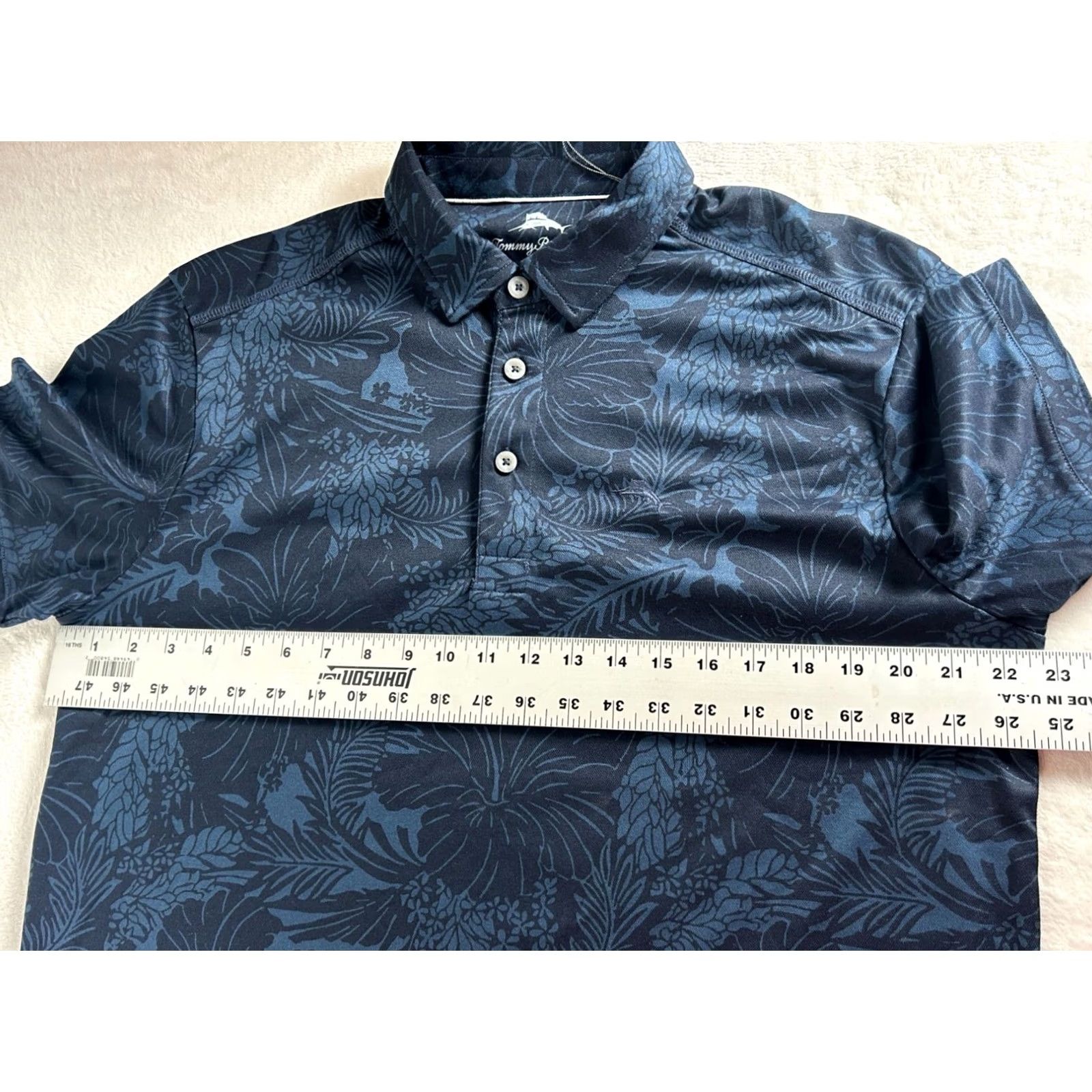 Tommy Bahama Tommy Bahama Mens Polo Shirt Blue Floral Palm Leaves Short Sleeve Medium NS NWOT Size US M / EU 48-50 / 2 - 7 Thumbnail