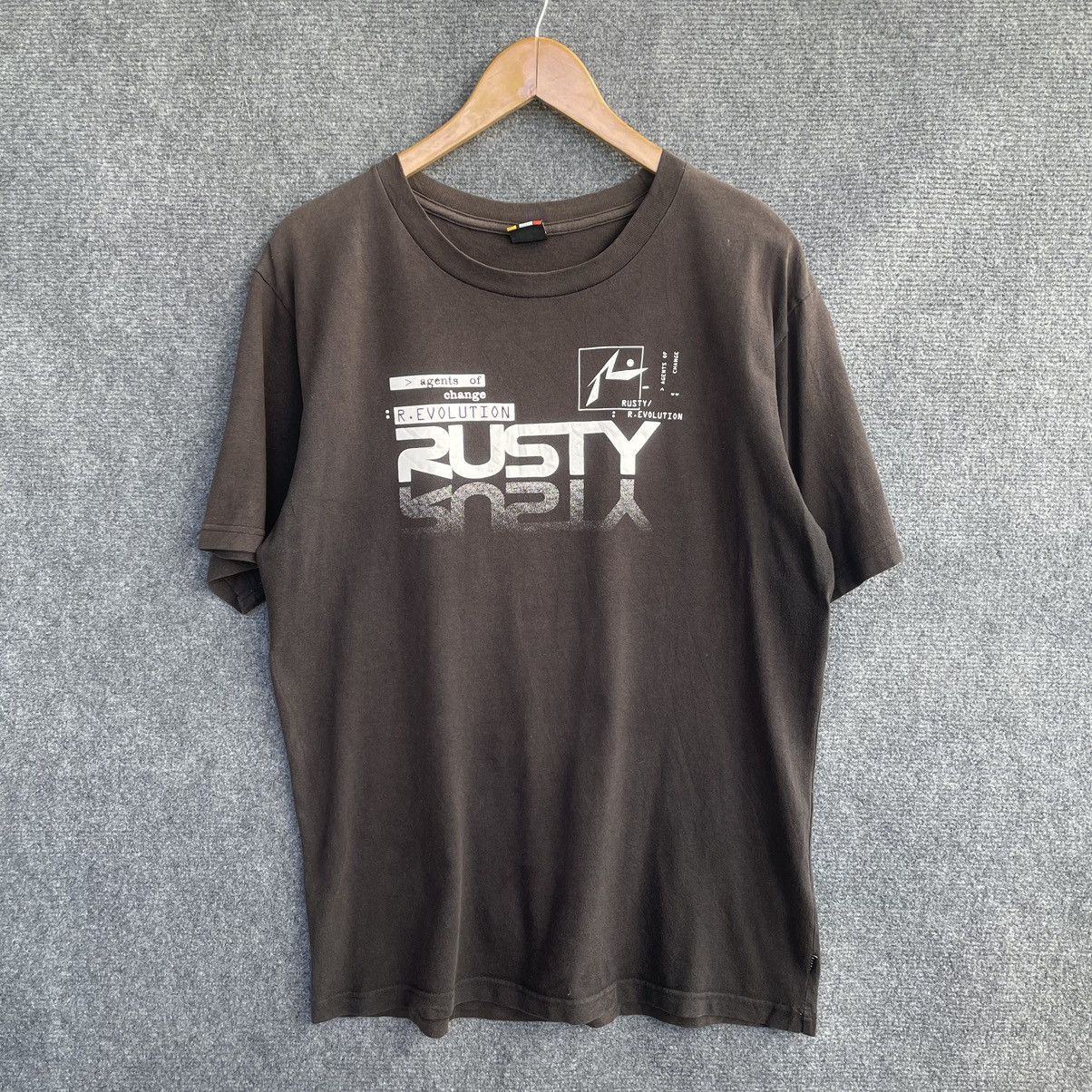 Rusty × Vintage Vintage 2000s Rusty Surf Faded Black T Shirt Size US L / EU 52-54 / 3 - 1 Thumbnail