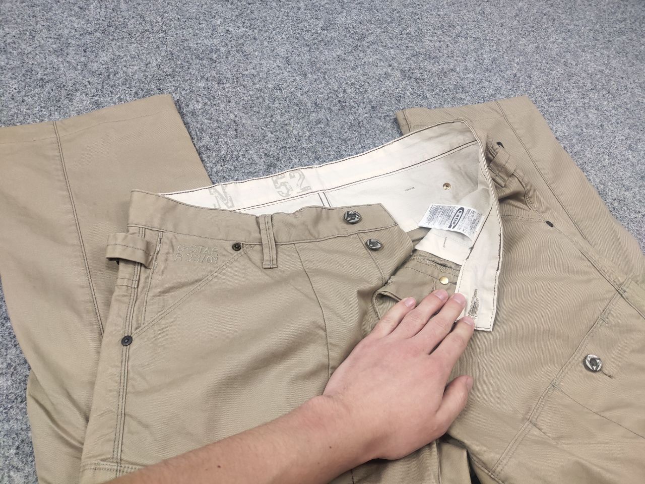 G-Star G Star Raw Trail 5620 Tapered Canvas Pocket Cargo Pants Size US 34 / EU 50 - 12 Thumbnail