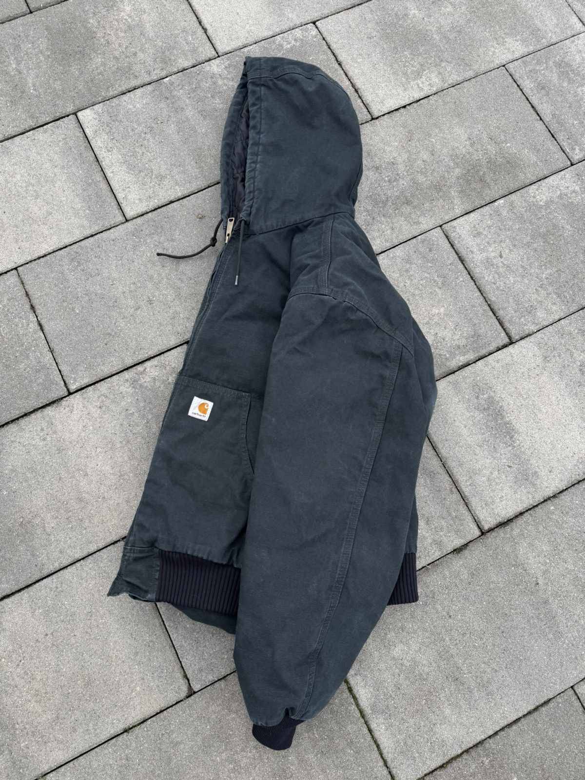 Carhartt × Vintage Carhartt Active Jacket Navy Washed Distressed Baggy Vintage Size US L / EU 52-54 / 3 - 4 Thumbnail