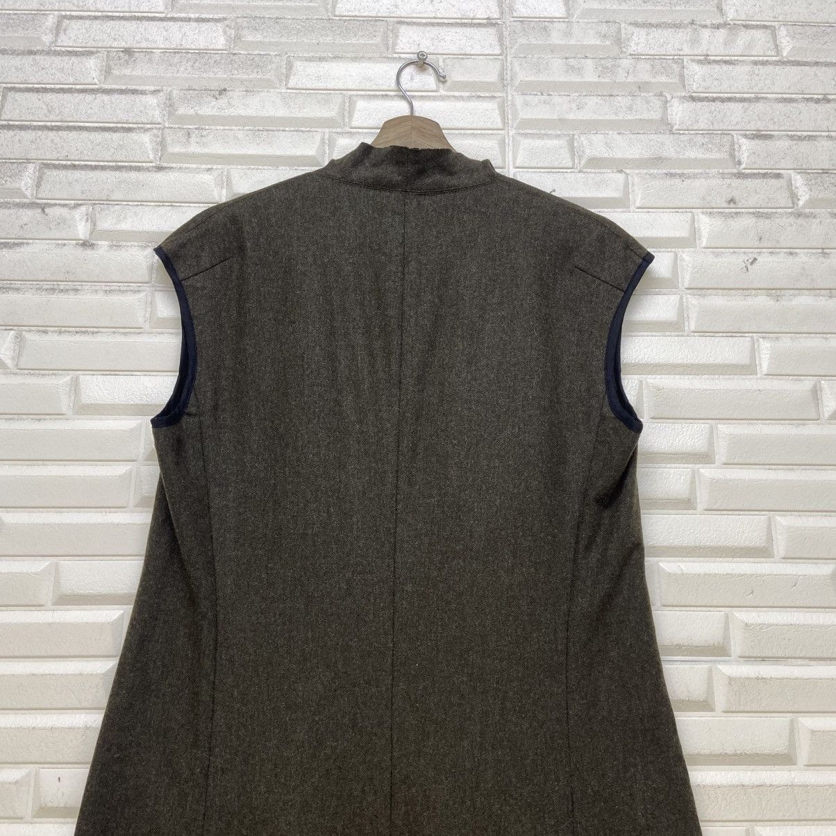 Dries Van Noten Sleeveless & Buttonless Distressed Wool Long Cardigan Coat Size XS / US 0-2 / IT 36-38 - 17 Thumbnail