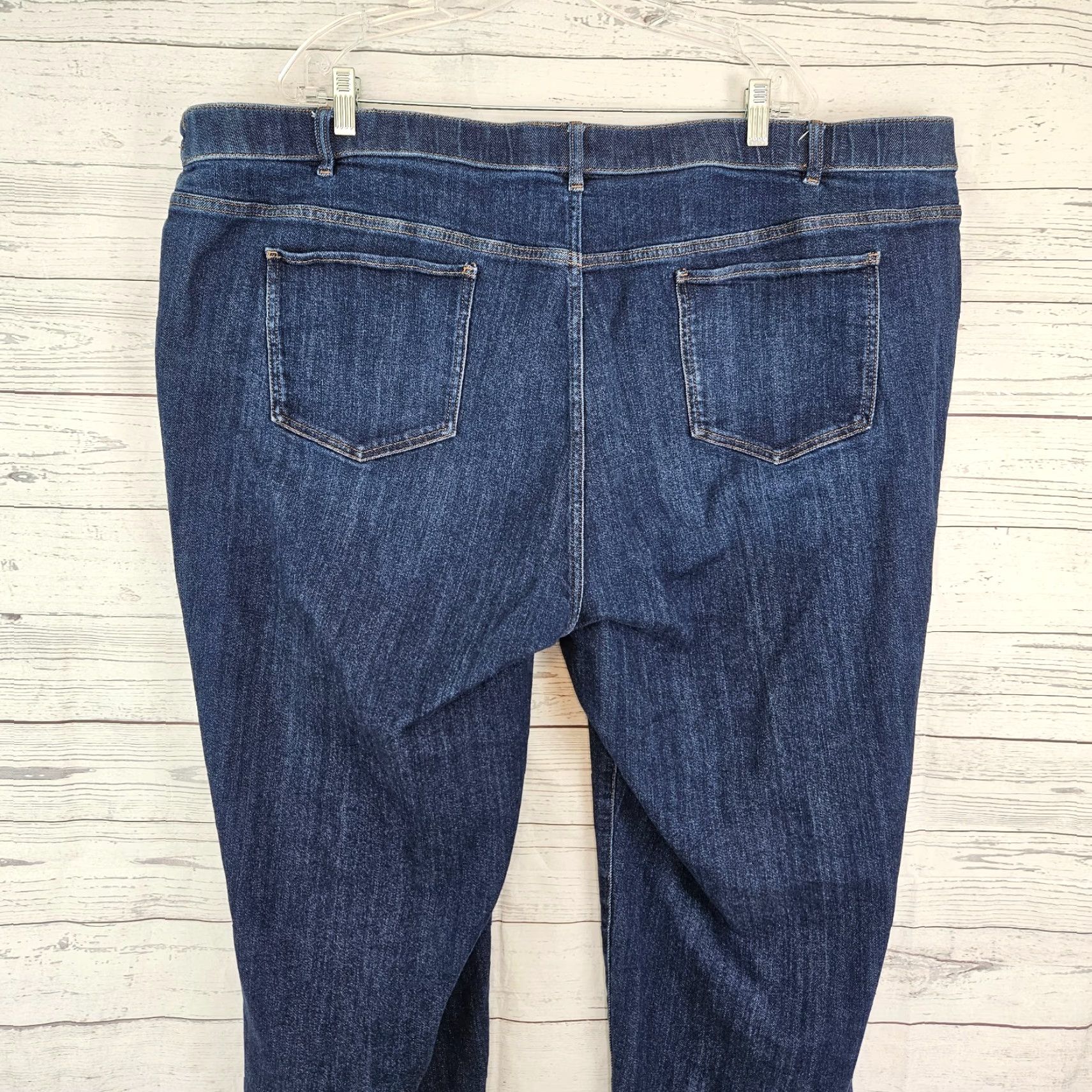 J. Jill J. Jill Womens Relaxed Boyfriend Jeans Sz 28 Blue Medium Wash High Rise Denim Cotton Blend Stretch Inseam 30" N/A Size 28" / US 6 / IT 42 - 4 Thumbnail
