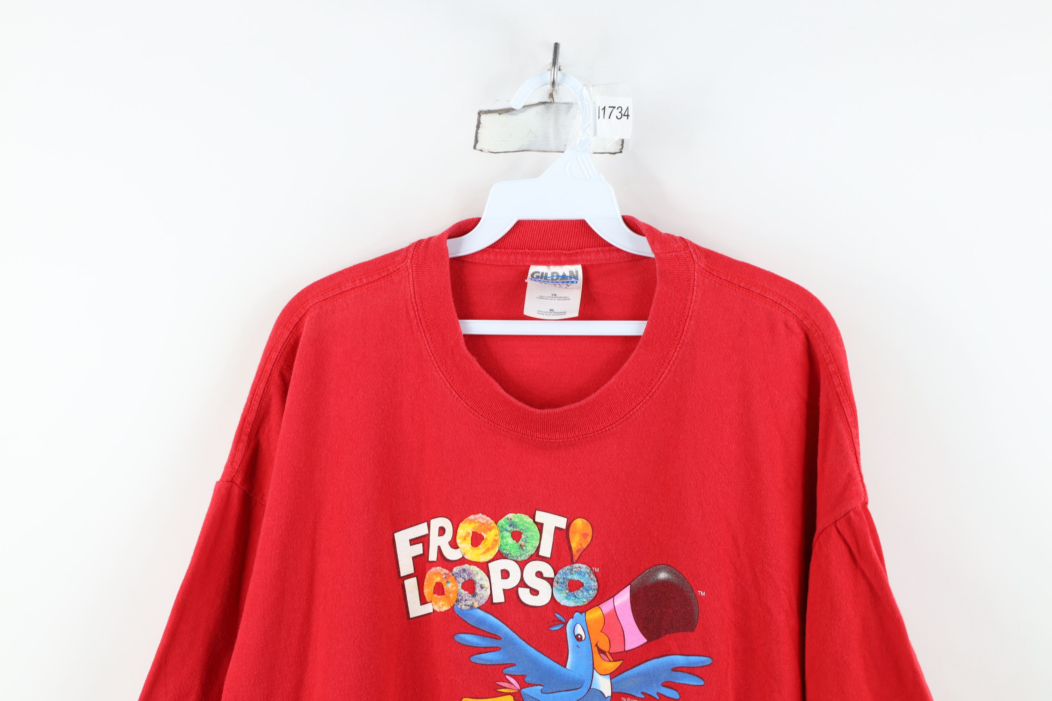 Vintage Vintage Y2K 2000 Kellogg Cereal Short Sleeve T-Shirt Red Size US XL / EU 56 / 4 - 2 Thumbnail