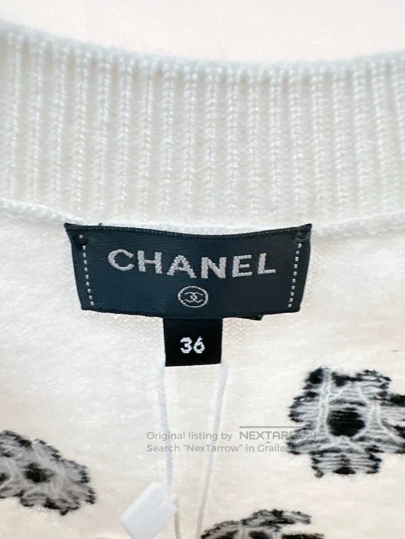 Chanel Chanel Black and white daisy sweater Size XS / US 0-2 / IT 36-38 - 3 Thumbnail