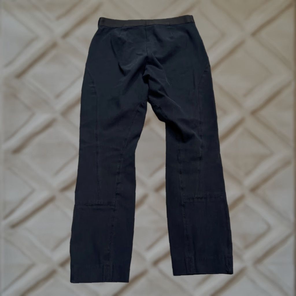 Theory Theory Women's Pants Pull On Ankle Mid Rise 2 Black 25.5in Inseam Cotton Blend Stretch Breathable Easy Care Logo Flat Front Regular Size 26" / US 2 / IT 38 - 1 Thumbnail