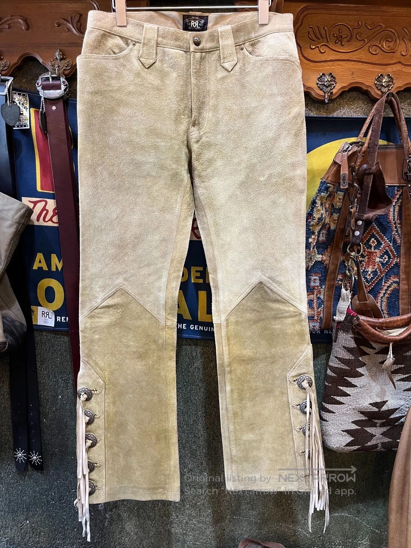 RRL Ralph Lauren RRL Ralph Lauren Leather Studded Pants