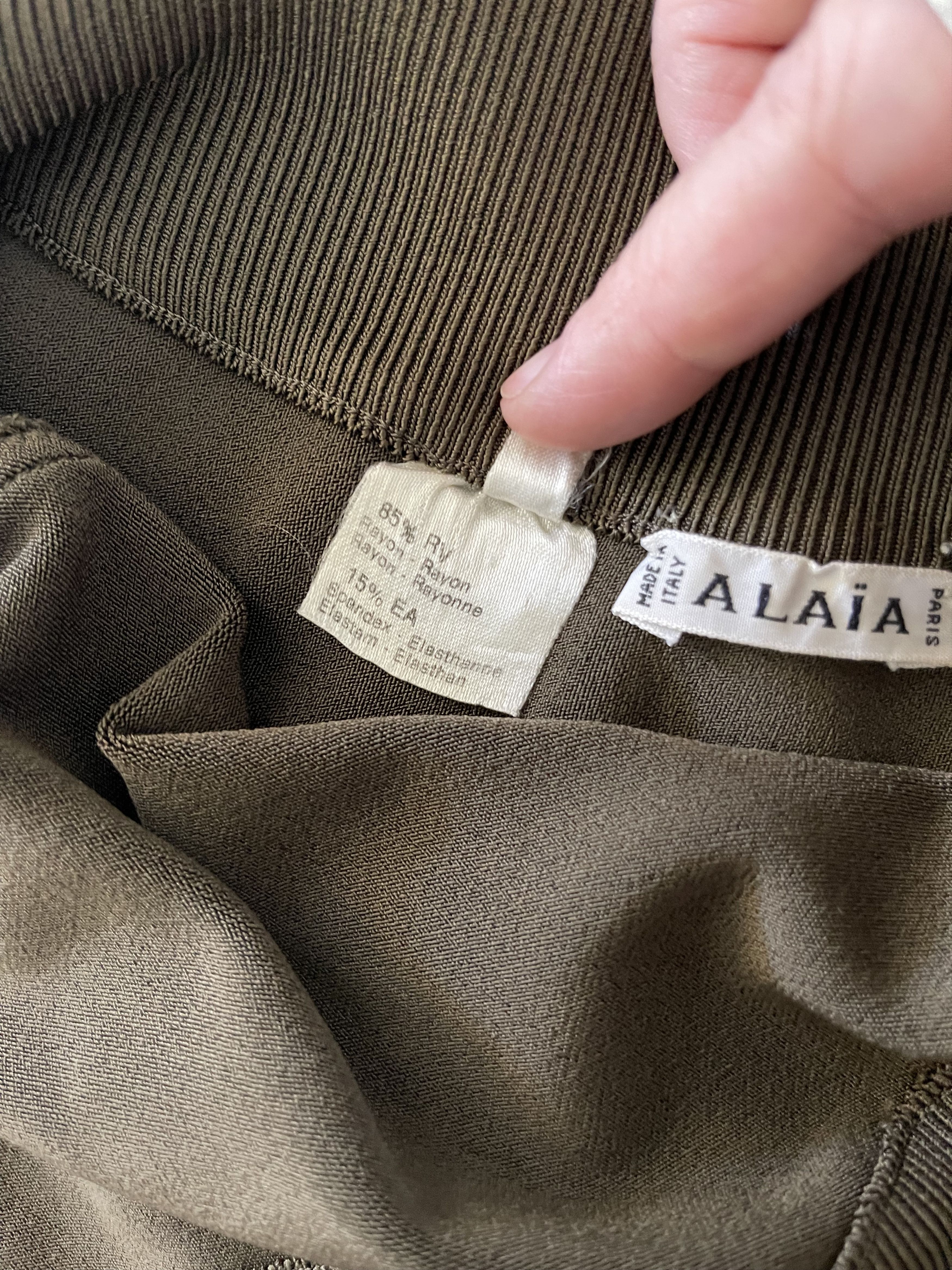 Alaia 1990 Alaïa Cling Dress with Pleated Hem in Rare Colourway Size S / US 4 / IT 40 - 4 Thumbnail