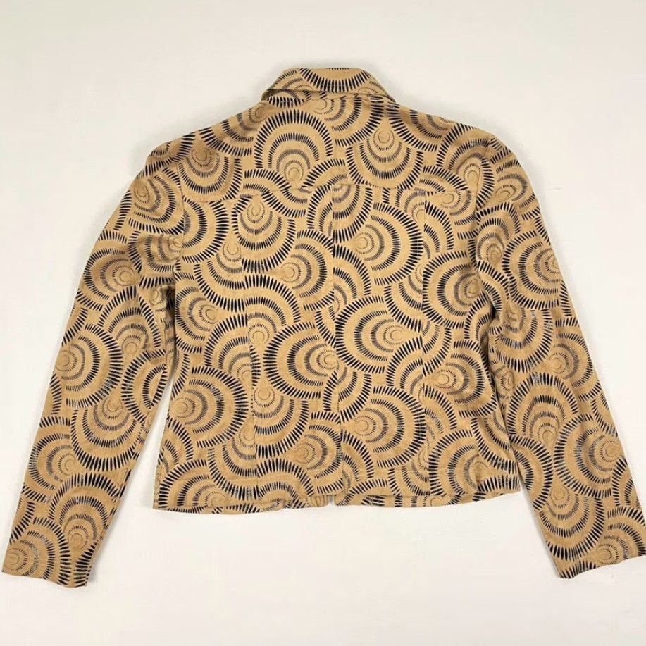 Joseph Ribkoff VTG Joseph Ribkoff Jacket Womens US 8 / 10 Brown Black Artsy Eclectic Full Zip Jacket Size M / US 6-8 / IT 42-44 - 6 Thumbnail
