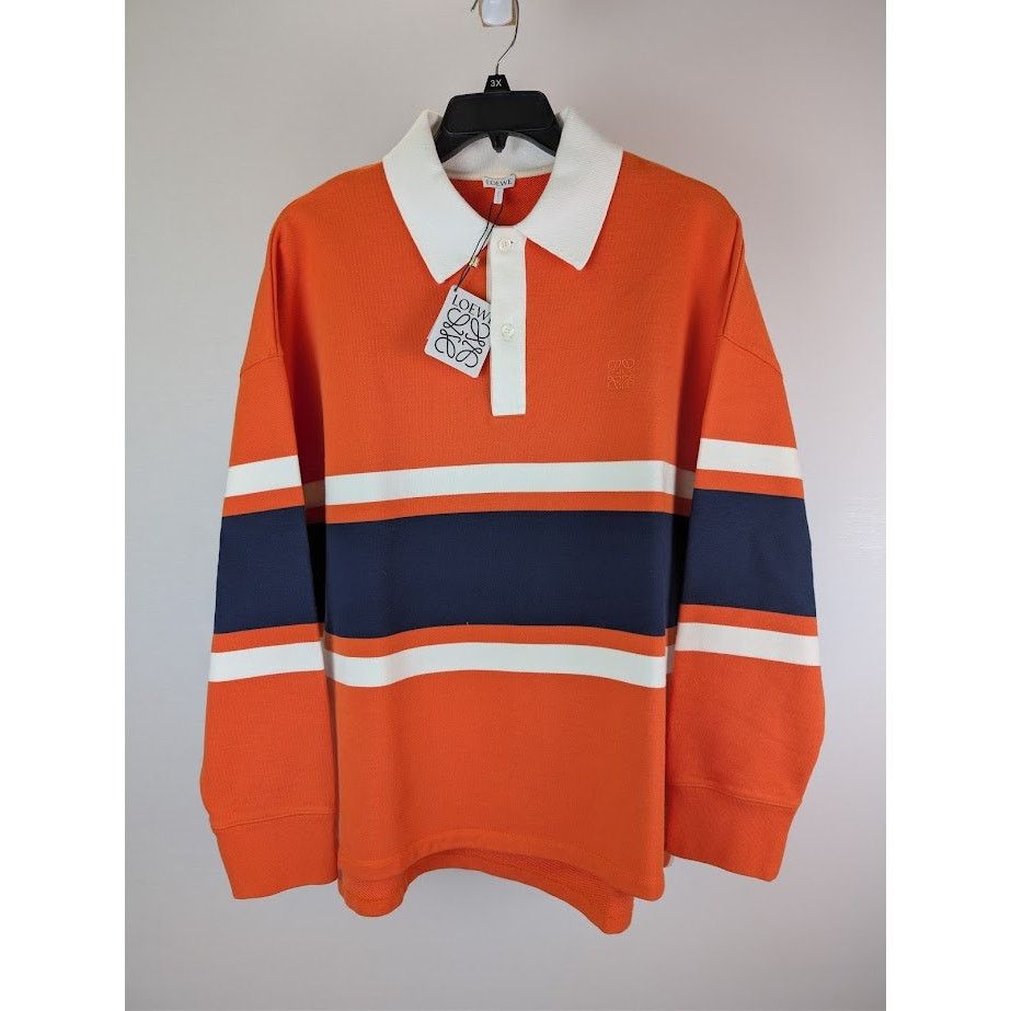 Loewe o1rshd1 Long Sleeve Polo Shirt Naranja in Orange Size US XL / EU 56 / 4 - 2 Thumbnail