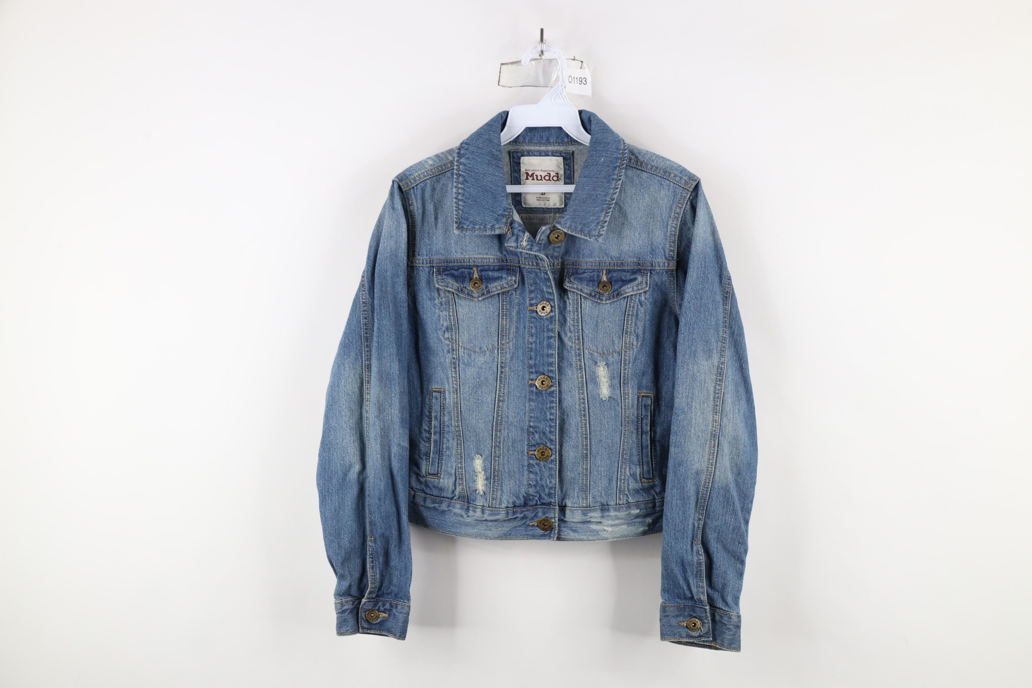 Vintage Vintage Y2K MUDD Cropped Baby Doll Denim Trucker Jacket Size L / US 10 / IT 46 - 1 Thumbnail