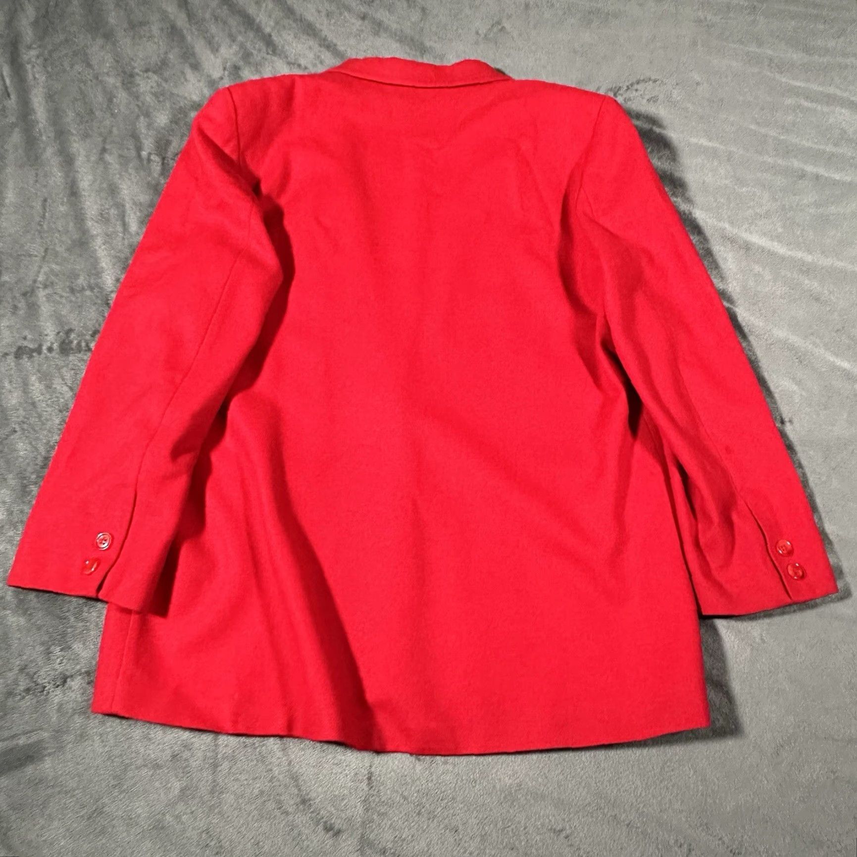 Vintage VINTAGE Kristen Blake Blazer Women’s Large Red Wool Suit Jacket Long Sleeve Formal Business 90s US Size L / US 10 / IT 46 - 6 Thumbnail
