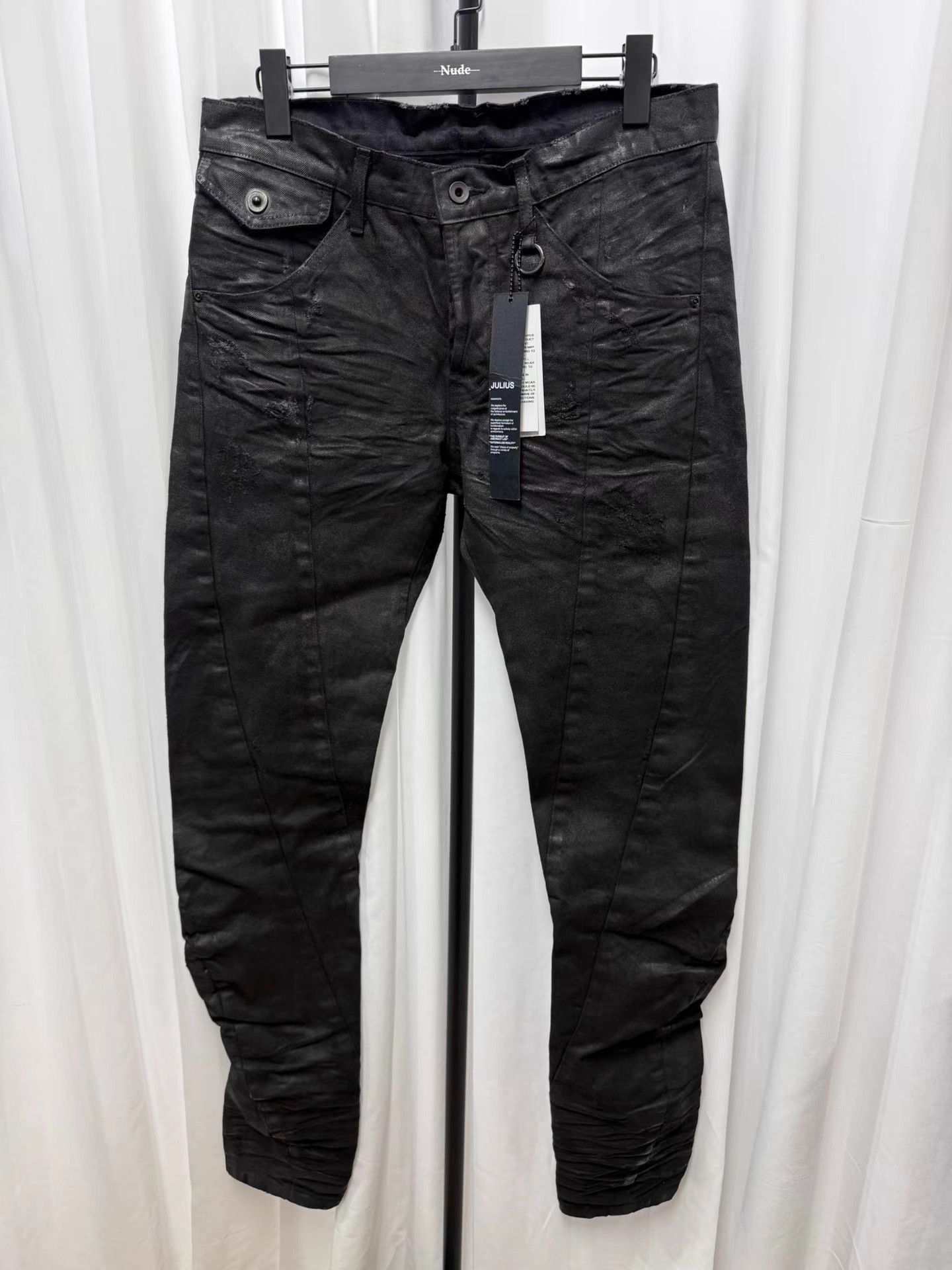 Julius Black Casual Pants with Ruched Ankles Size US 30 / EU 46 - 1 Thumbnail