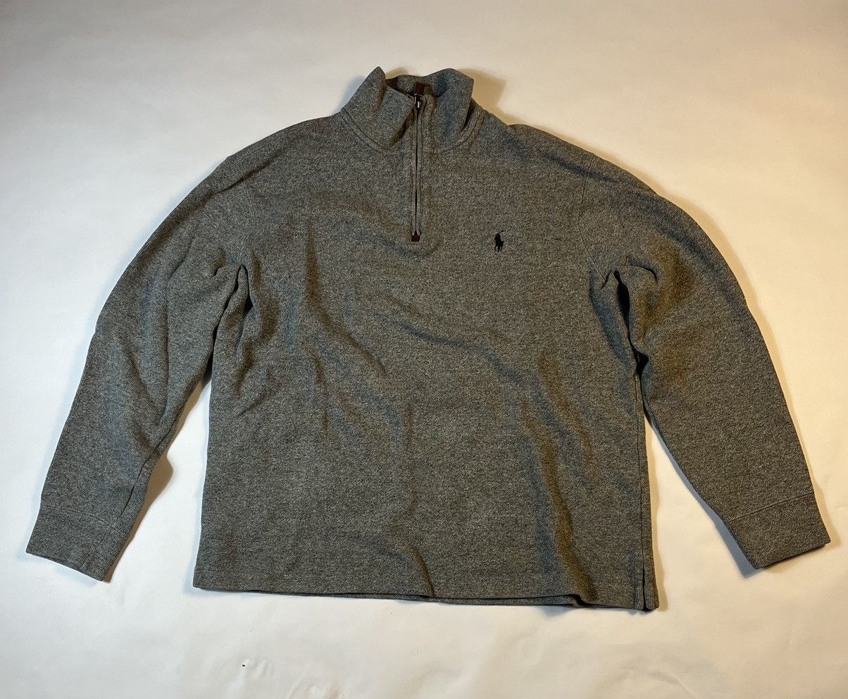 image of Polo Ralph Laurent Grey Half-Zip, Men's (Size Medium)