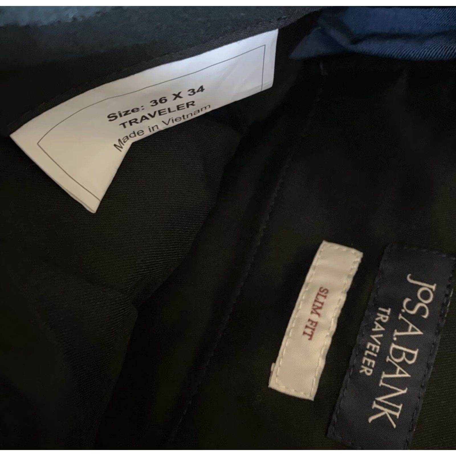 Jos. A. Bank NWT Jos. A. Bank Traveler Tech Dress Pants Men 36x34 Slim Blue Dress Pants Men Slim Fit Regular Inseam 34 Vintage? No. Size US 36 / EU 52 - 5 Thumbnail