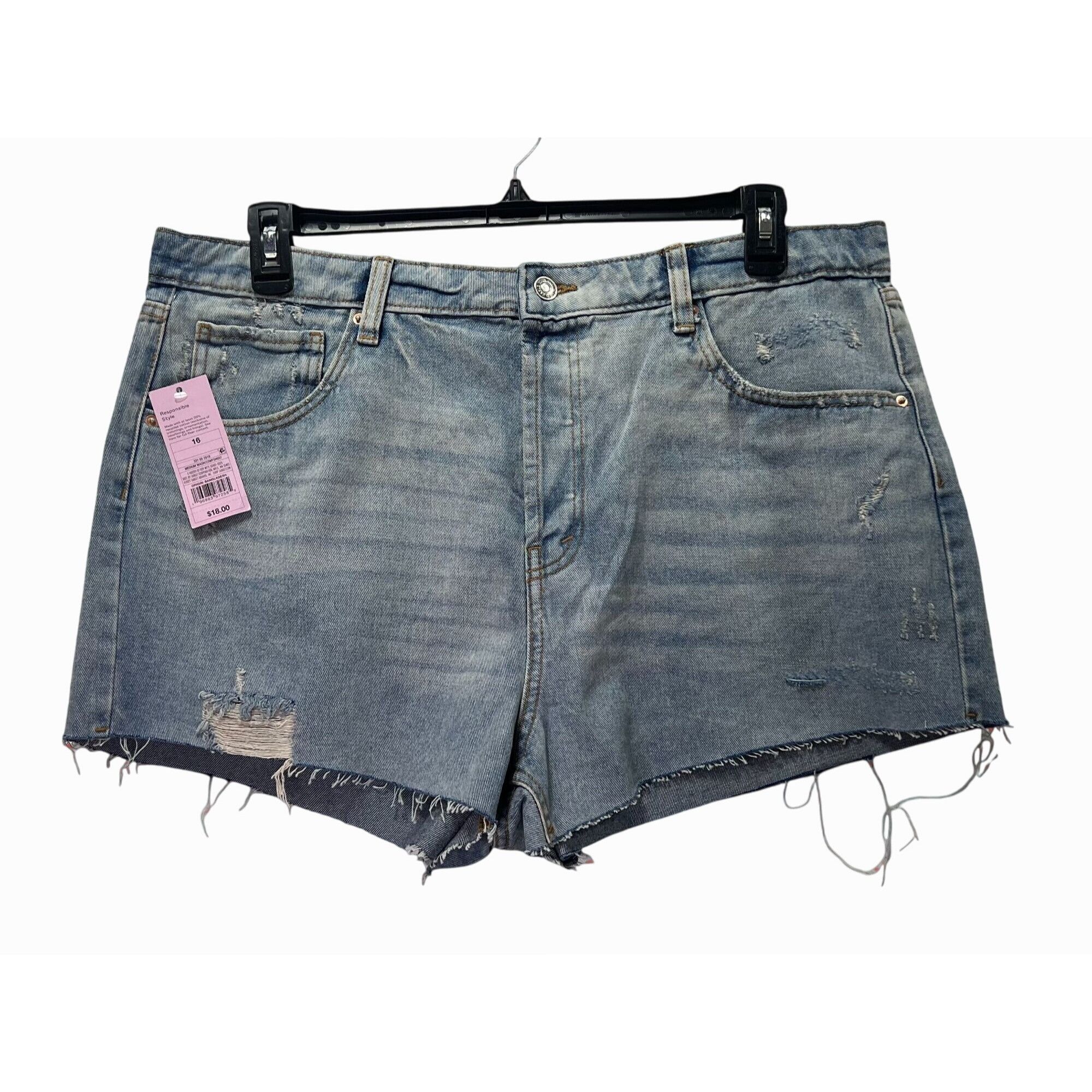 Other Wild Fable - Women's Super - High Rise Cut - Off Jean Denim Size 38" / US 16 / IT 52 - 2 Thumbnail