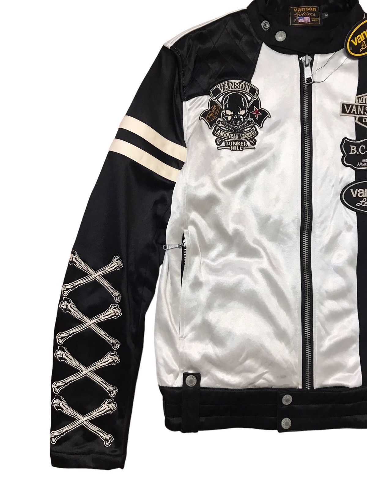 Japanese Brand × Mastermind Japan × Vanson Leathers Vanson Leather Embroidery Skull Biker Jacket Size US M / EU 48-50 / 2 - 5 Thumbnail