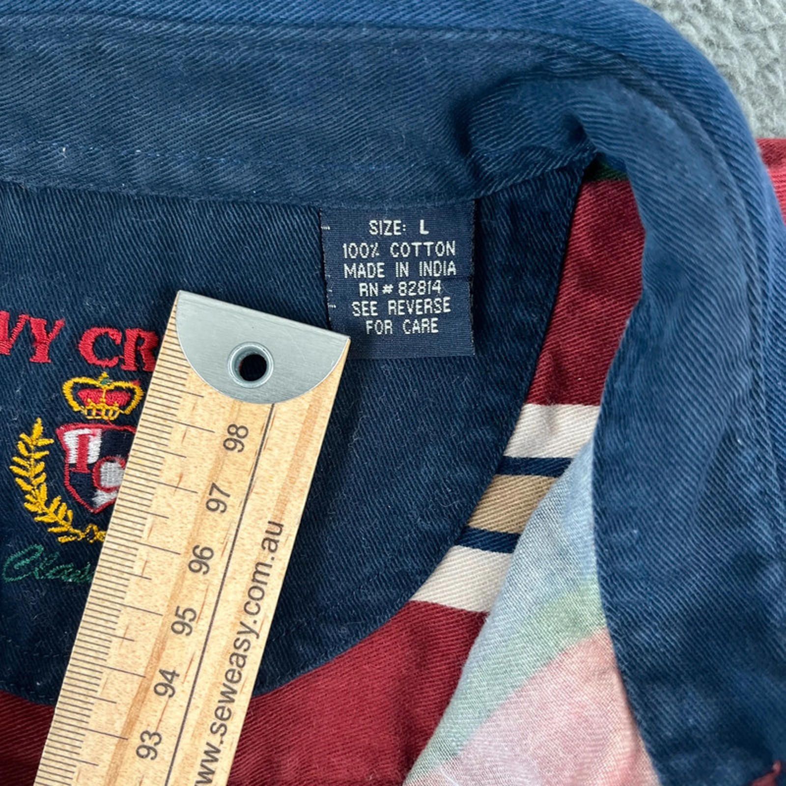 Tommy Hilfiger Vintage Tommy Hilfiger Ivy Crew Shirt L Red Blue Green White Size US L / EU 52-54 / 3 - 3 Thumbnail