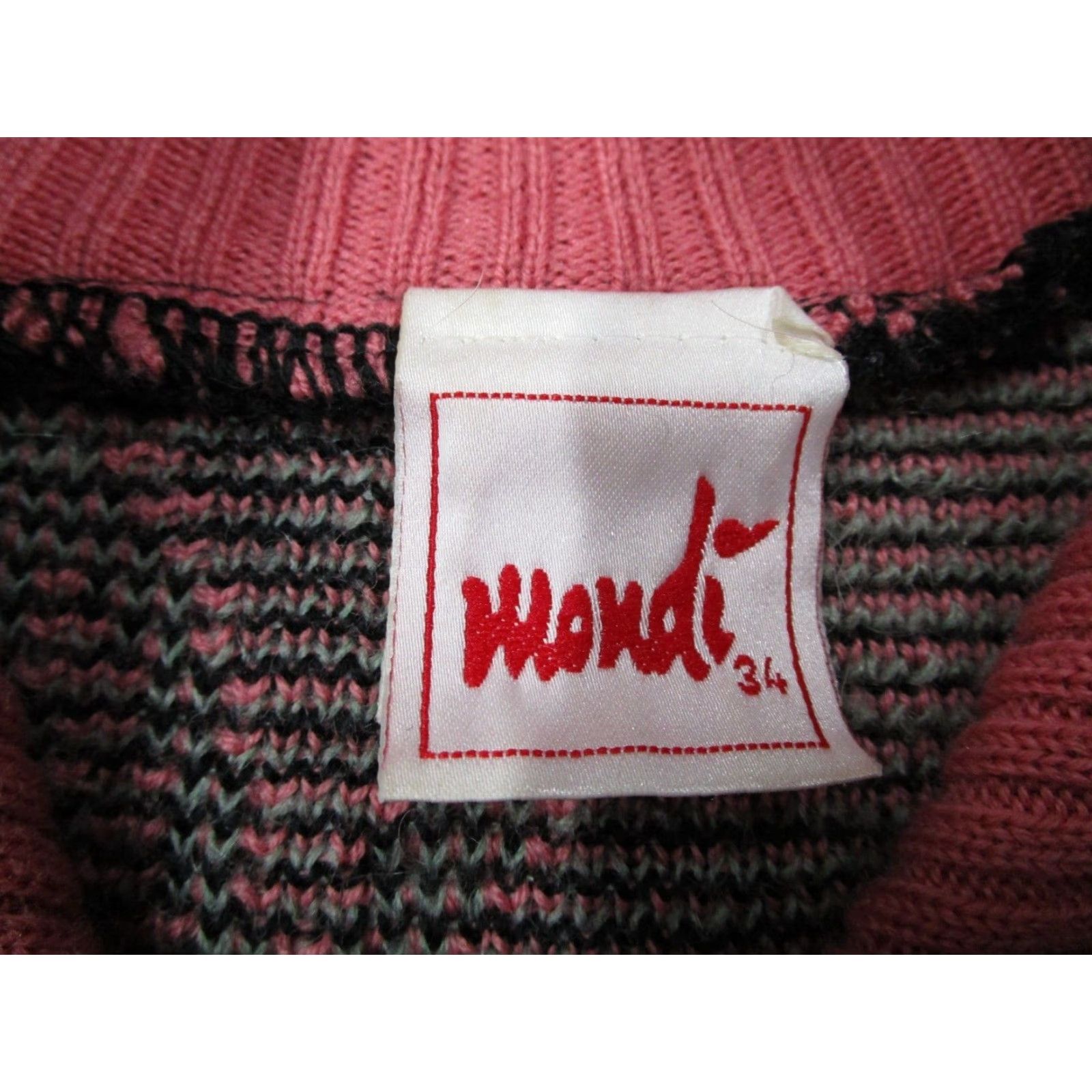 Vintage VINTAGE Mondi Women's Sweater 34 Green Knit 1/4 Zip Long Sleeve Wool Blend Retro 90s Size XXS / US 00 / IT 34 - 3 Thumbnail