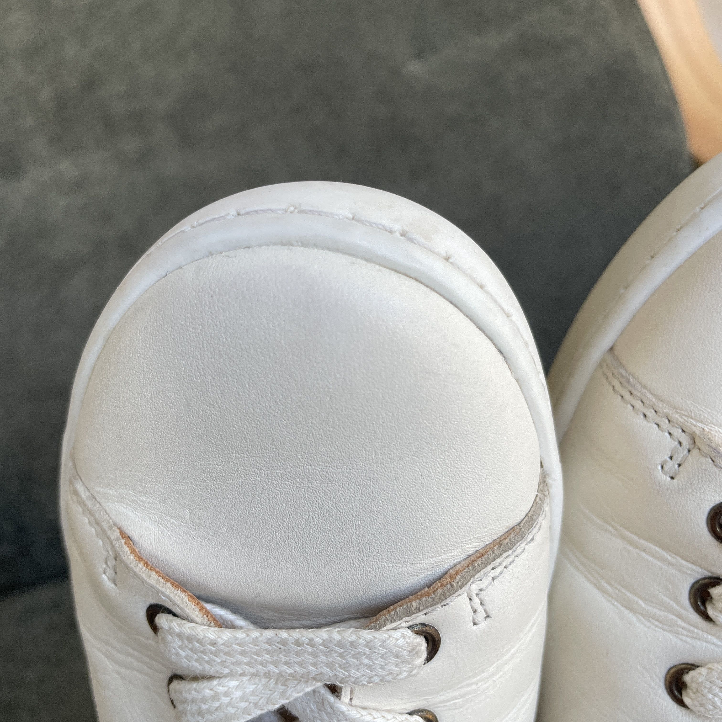 Sezane Sezane Ecru Simon Hi-Top Leather Womens Sneakers Size US 6.5 / IT 36.5 - 6 Thumbnail