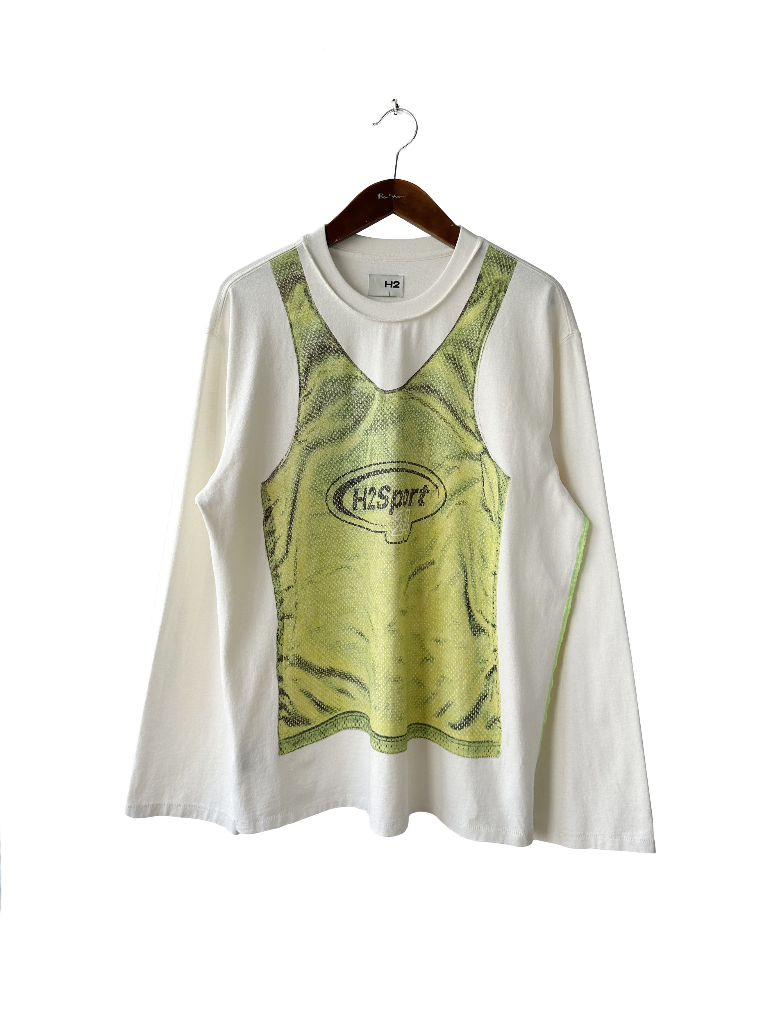 ★新品  ヘロンプレストン H2 UnityダブルレイヤードTシャツ 白M H&M × Heron Preston Heron Preston x H&M H2 “Unity” Layered