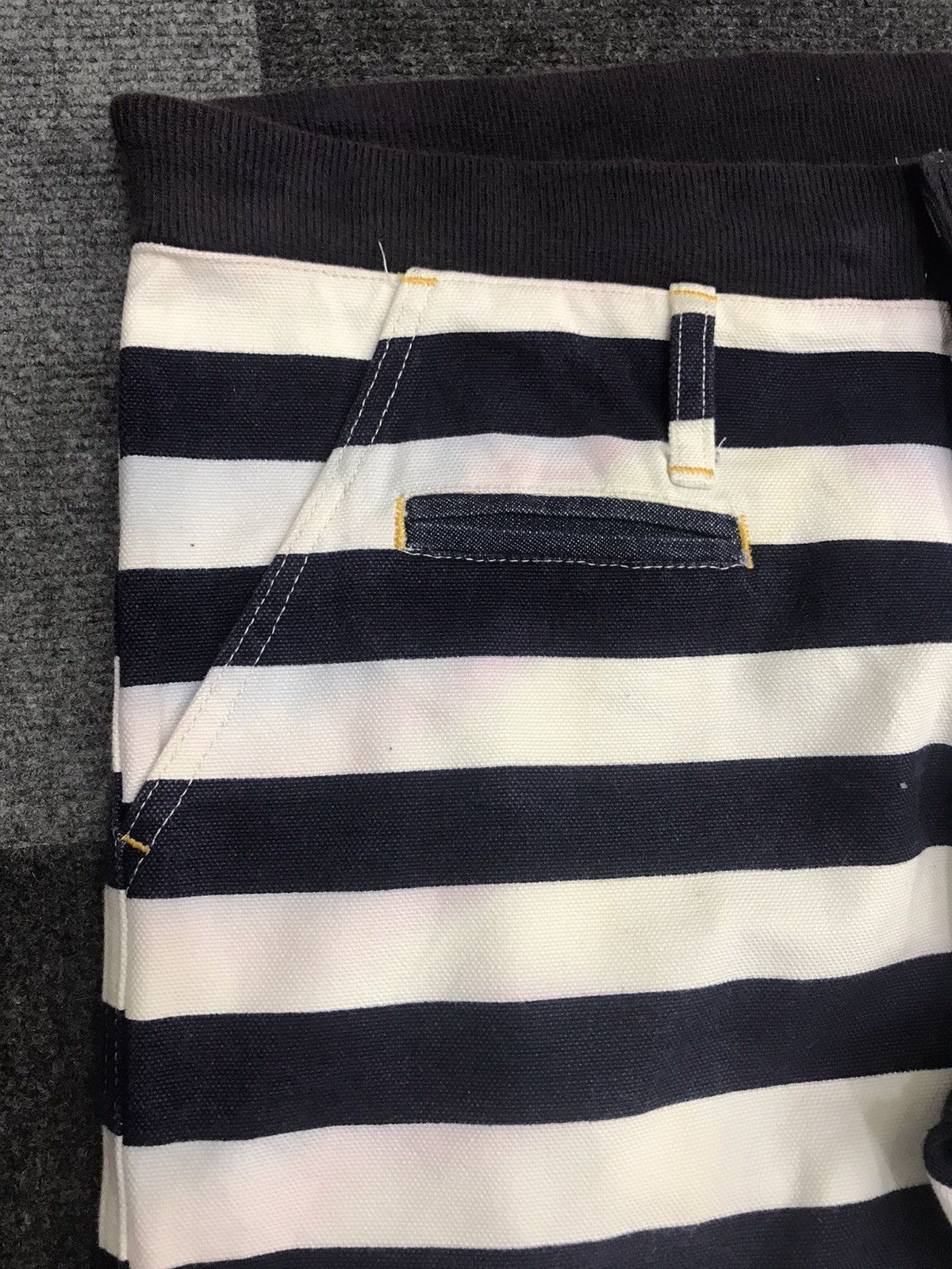 Japanese Brand Very Rare Prisoner Stripe Ballon Duck Canvas Pant Size US 35 - 8 Thumbnail