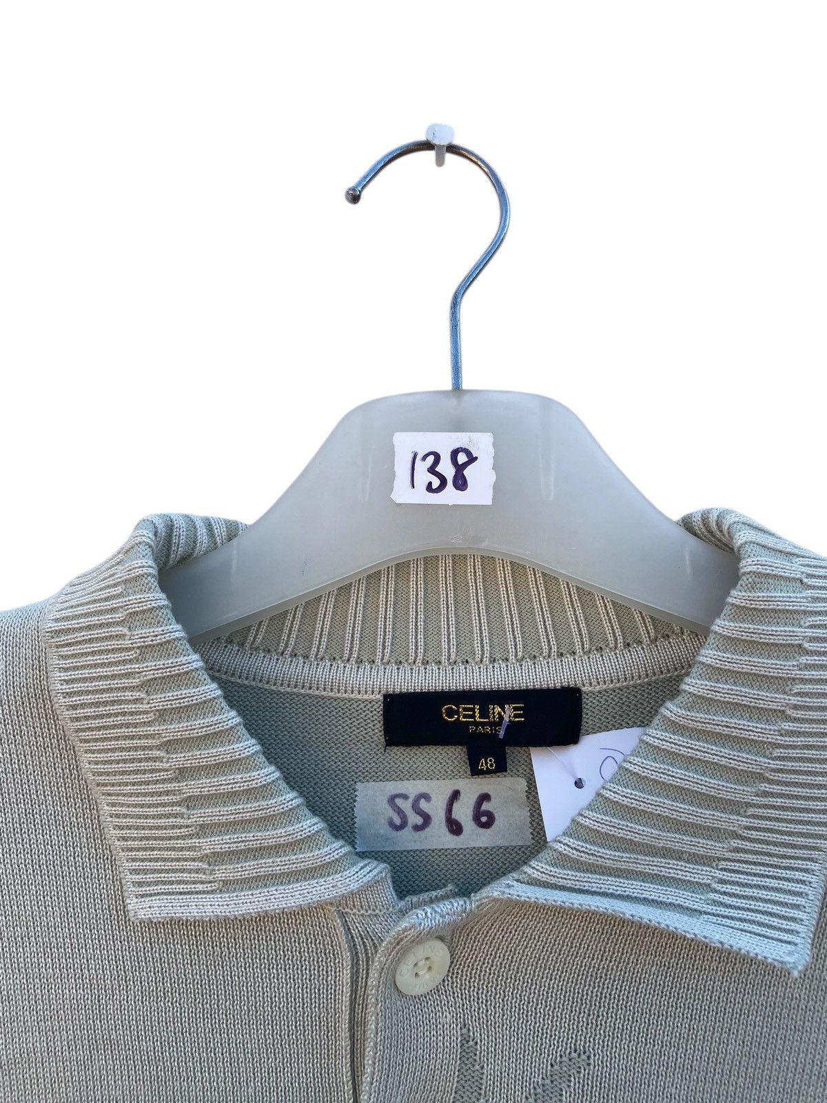 Celine Celine Jacquard Knit Polo Sweater Tropical Leaf Pattern Size US M / EU 48-50 / 2 - 5 Thumbnail