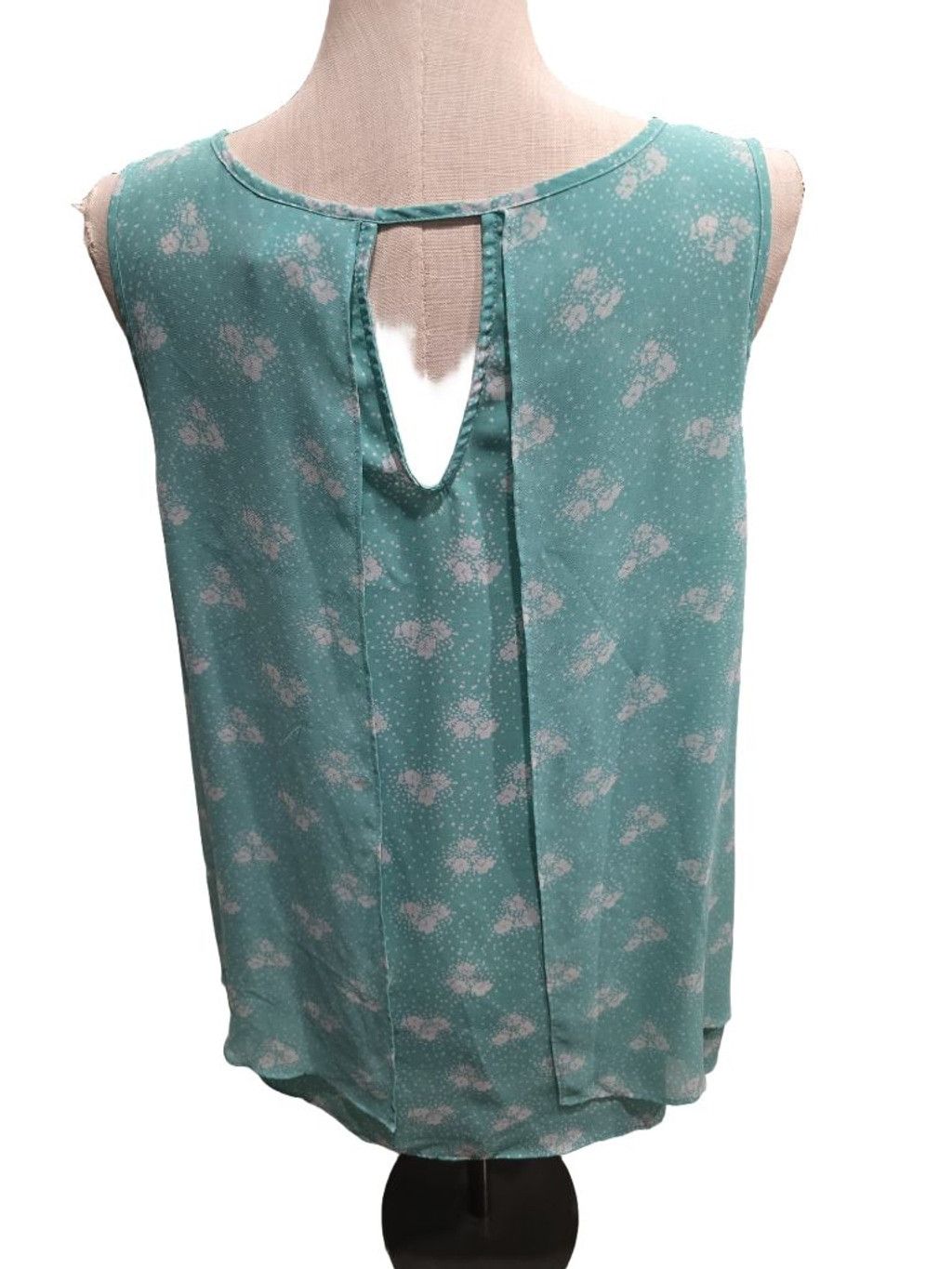 Torrid Women's Torrid Teal Floral Layered Sleeveless Blouse Size 2X Size XS / US 0-2 / IT 36-38 - 4 Thumbnail