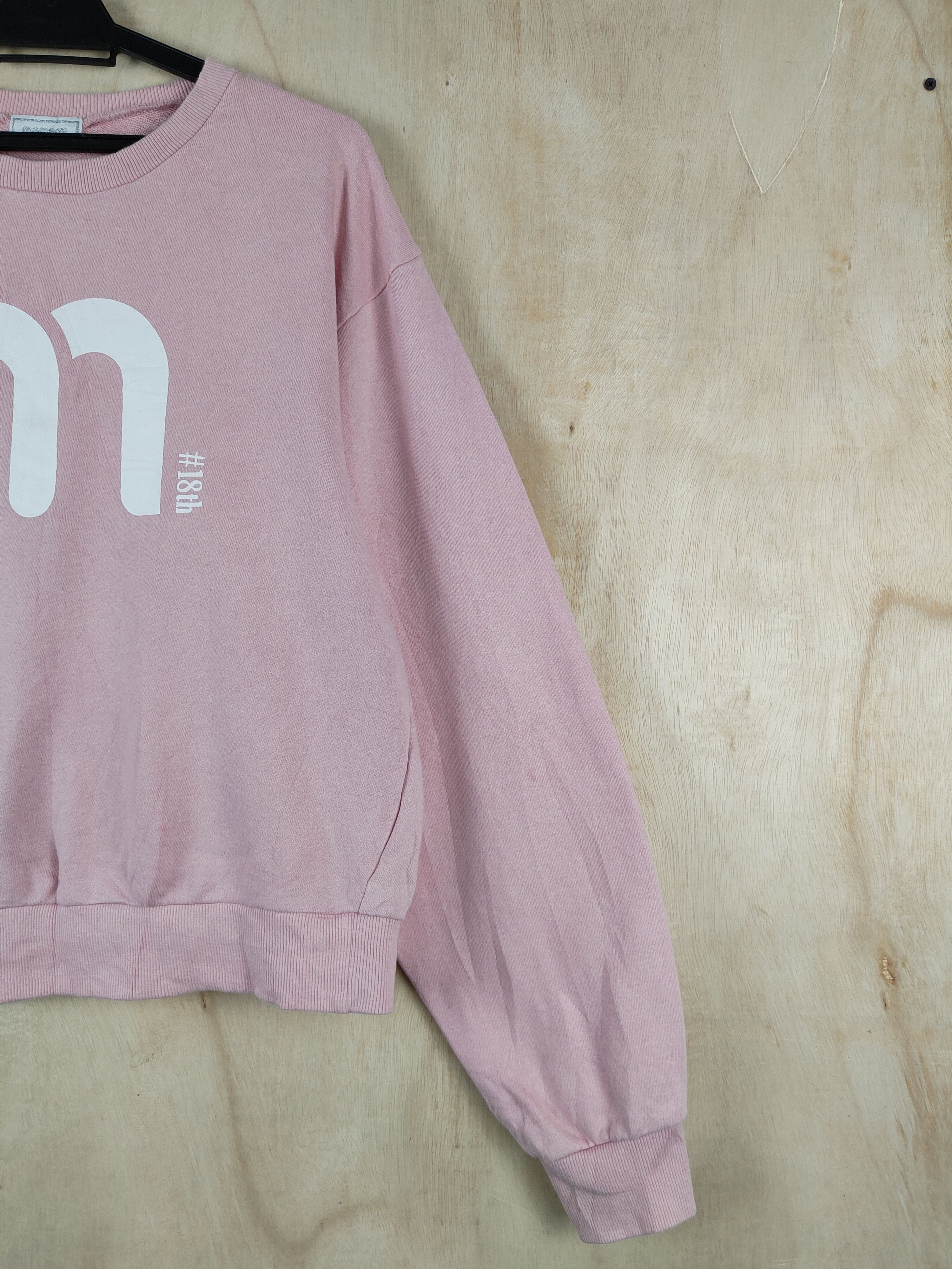 Japanese Brand Mememi Pink vintage Sweatshirts #S2569 Size L / US 10 / IT 46 - 5 Thumbnail