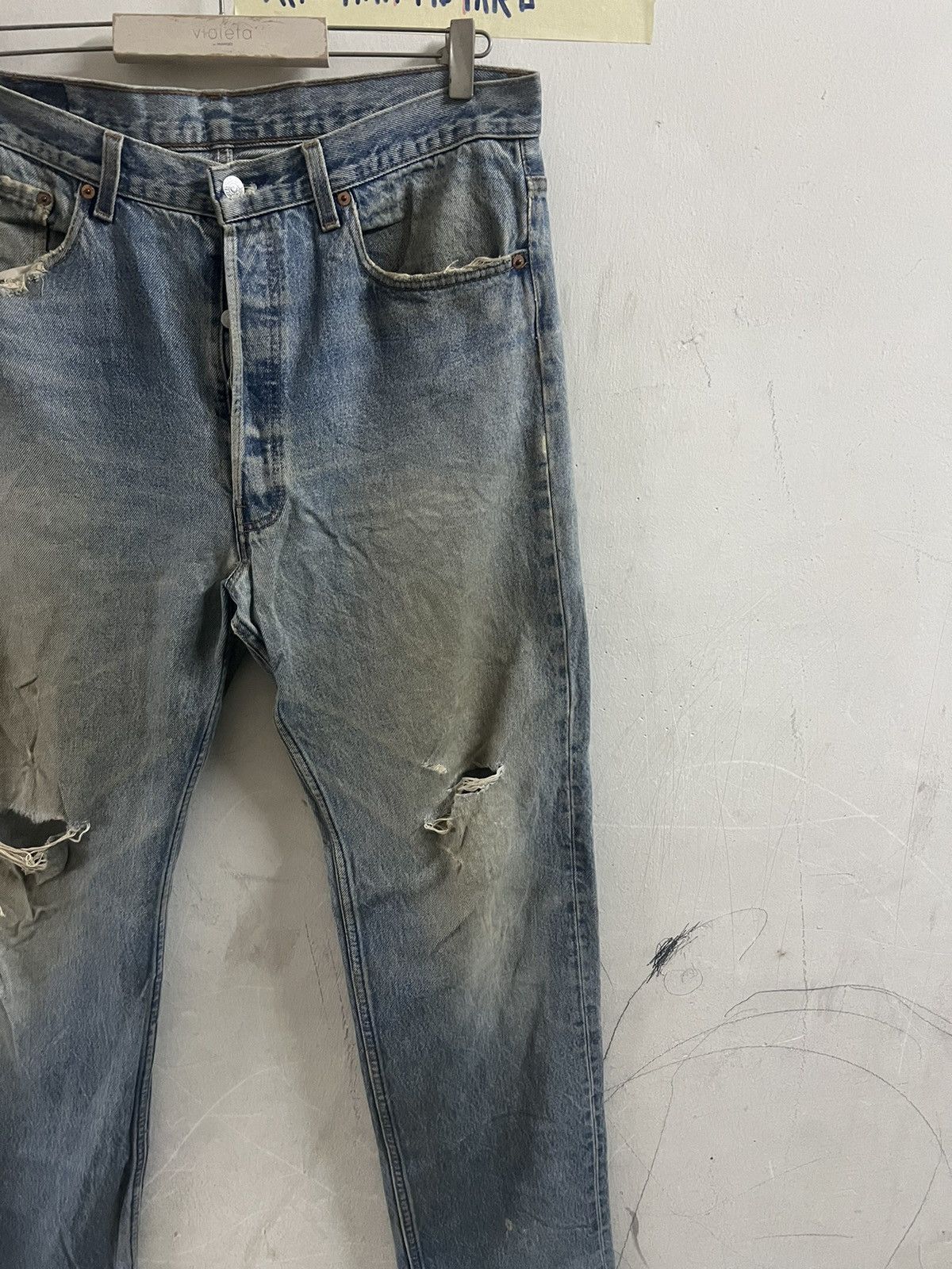 Japanese Brand KURT COBAIN‼️VINTAGE LEVIS 501 DISTRESSED DENIM PANT Size US 35 - 4 Thumbnail