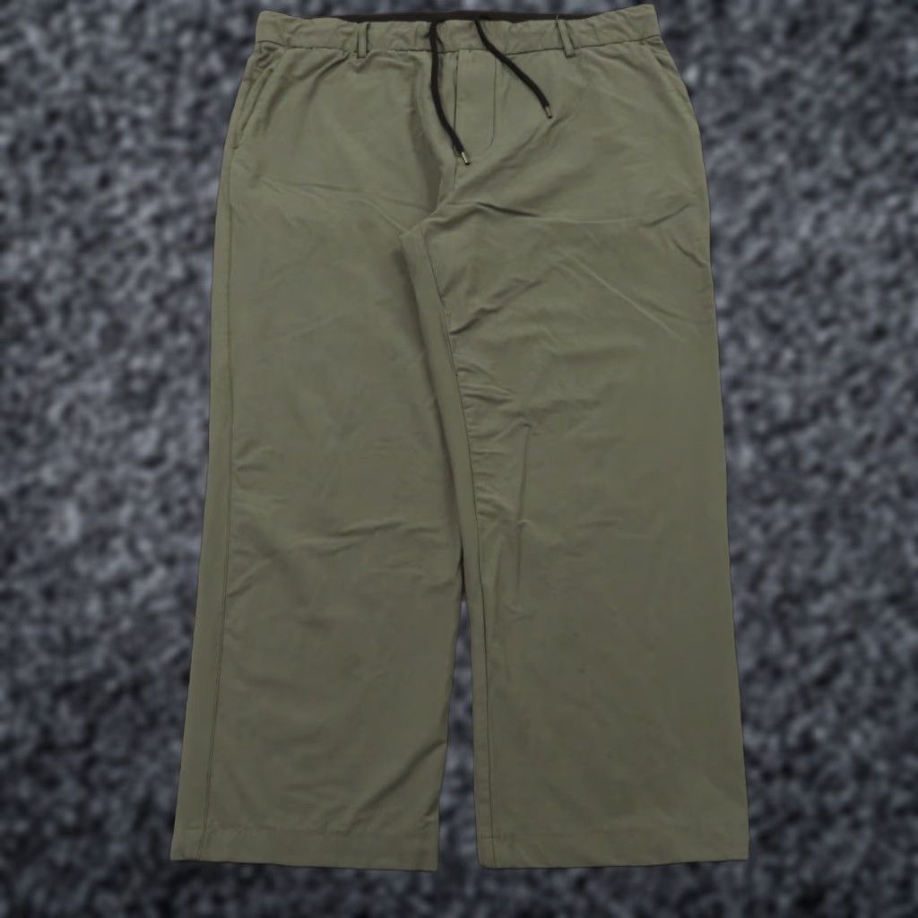 James Perse James Perse Pants Mens 5 Olive Green Yoesmite Golf Trousers Drawstring 38" Waist Size US 39 - 1 Thumbnail