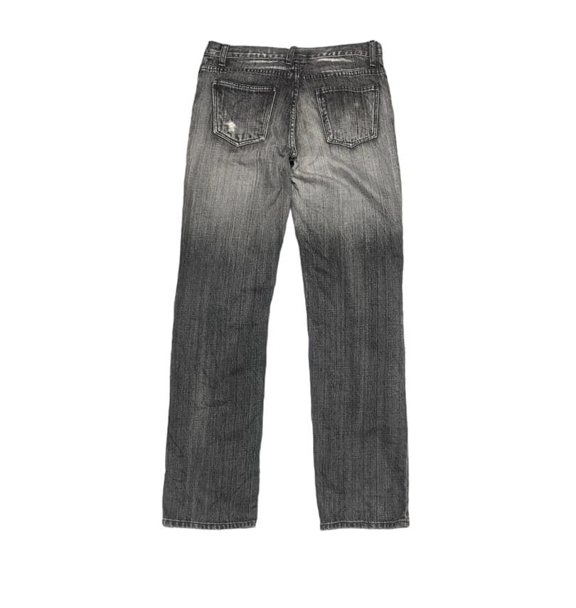 If Six Was Nine Vintage Semantic Design Faded Black Jeans Distressed Style Size US 32 / EU 48 - 4 Thumbnail