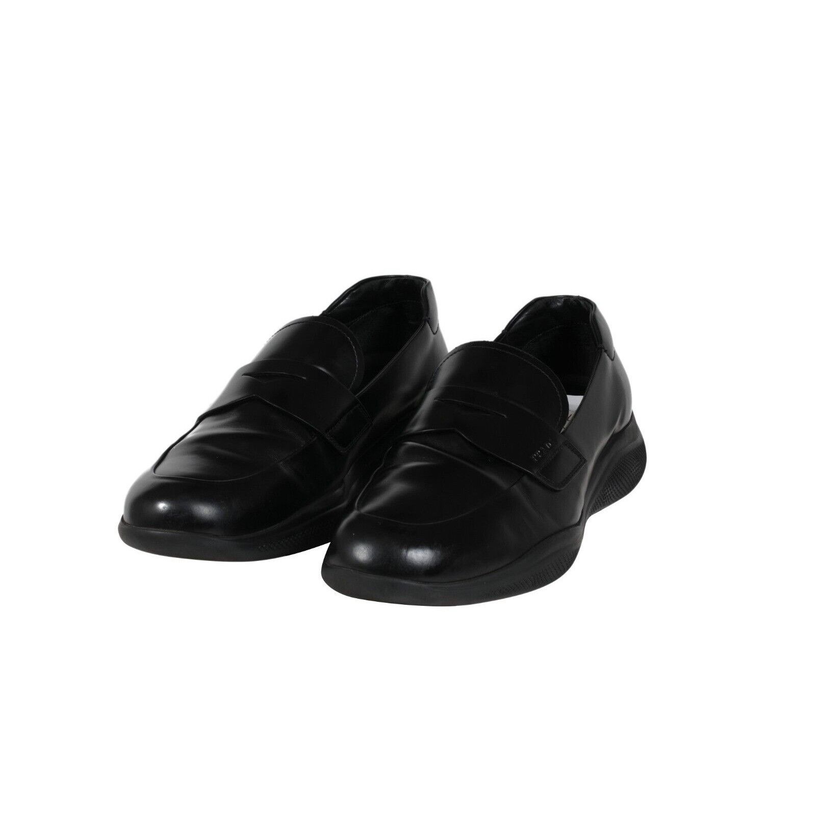 Prada Spazzolato Rois Penny Loafers Black - 02401 Size US 7.5 / EU 40-41 - 3 Thumbnail