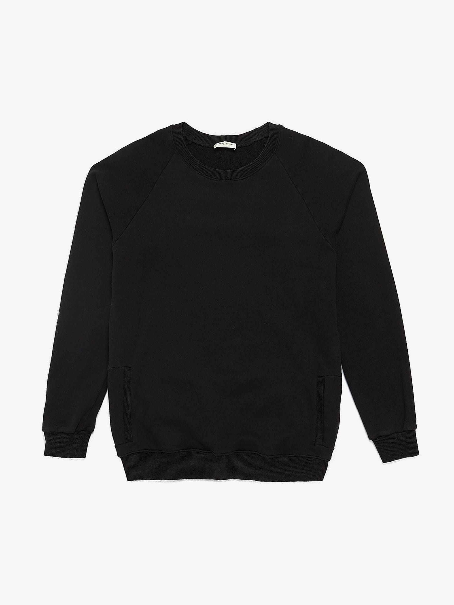 Saint Laurent Paris Black Basic Cotton Pockets Sweatshirt Size US L / EU 52-54 / 3 - 1 Thumbnail