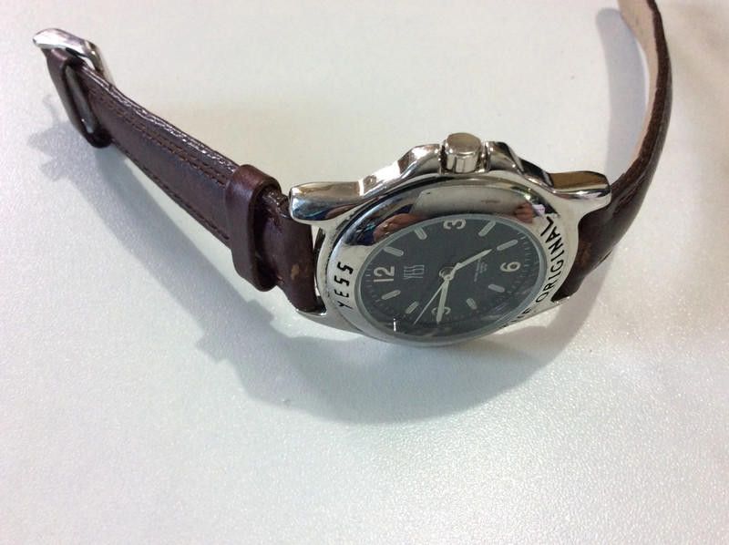 Designer Yess men's black dial brown leather strap watch Size ONE SIZE - 2 Thumbnail