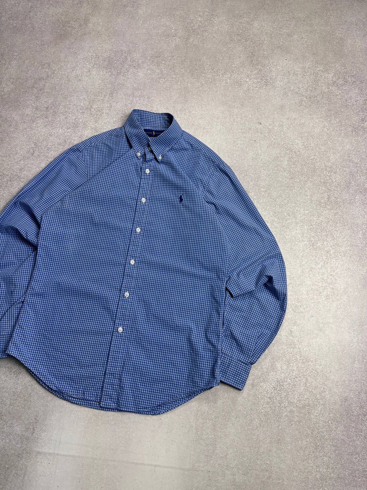 Polo Ralph Lauren Vintage Polo Ralph Lauren Y2K Blue Checkered Shirt M Size US M / EU 48-50 / 2 - 2 Thumbnail