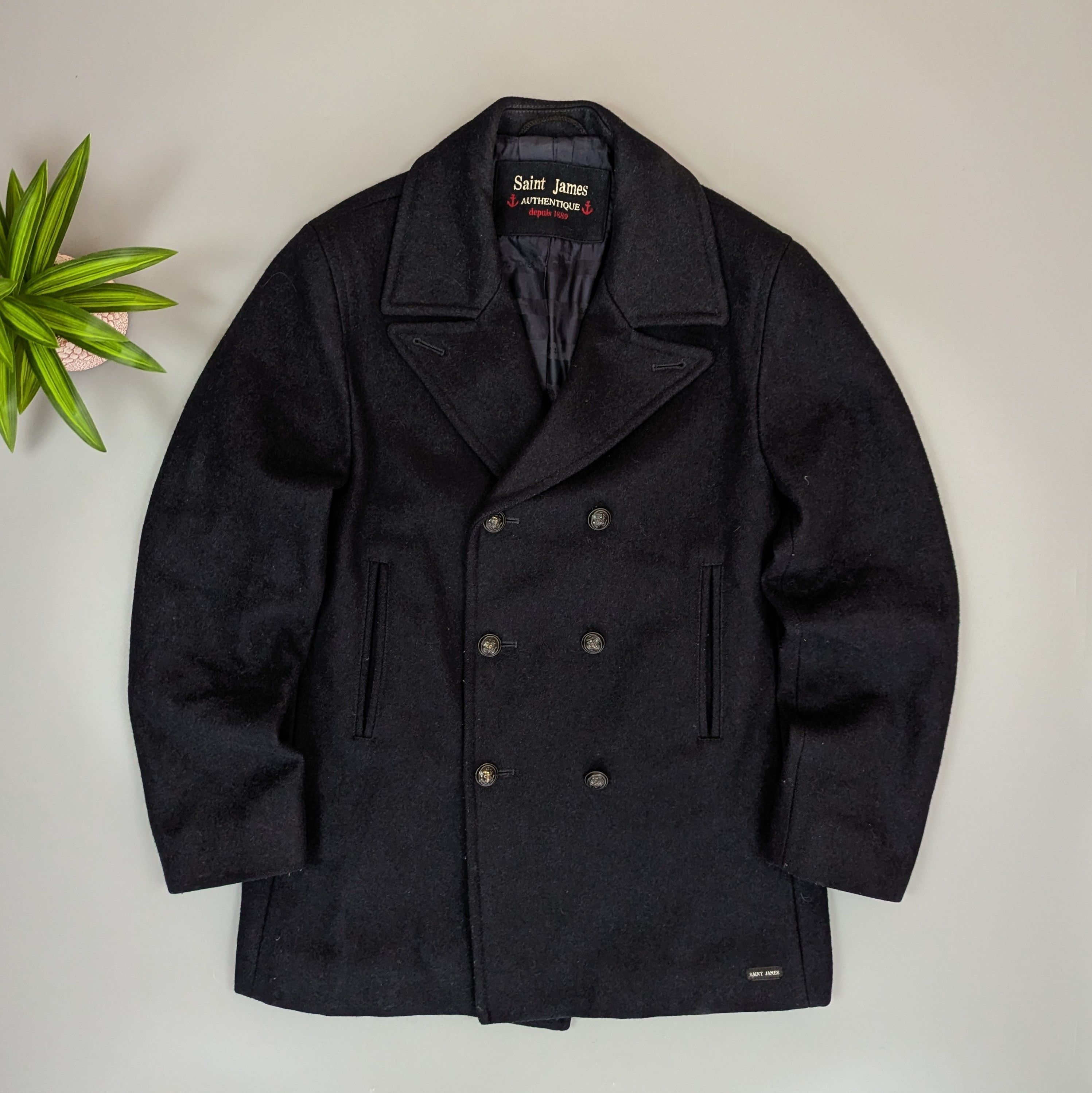 Saint James Saint James Vintage Galion Wool Coat French Nautical Jacket Size US M / EU 48-50 / 2 - 1 Thumbnail