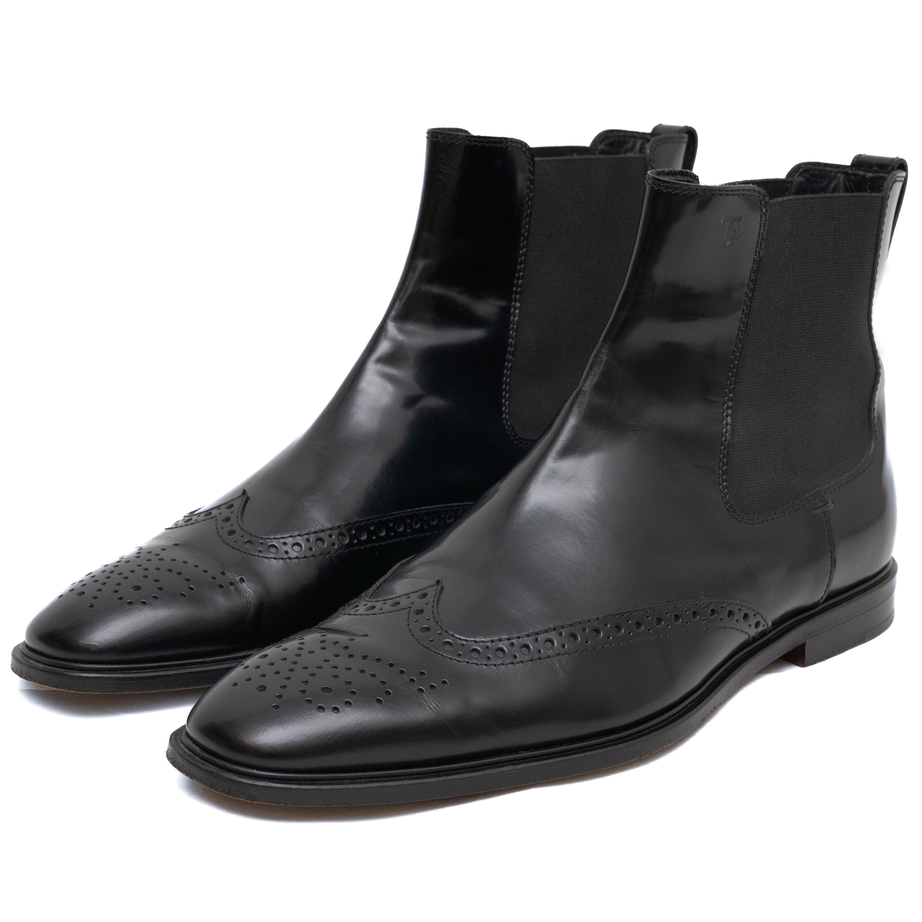Tod's TOD’S Patent Leather Brogue Chelsea Boots Size US 9.5 / EU 42-43 - 1 Thumbnail