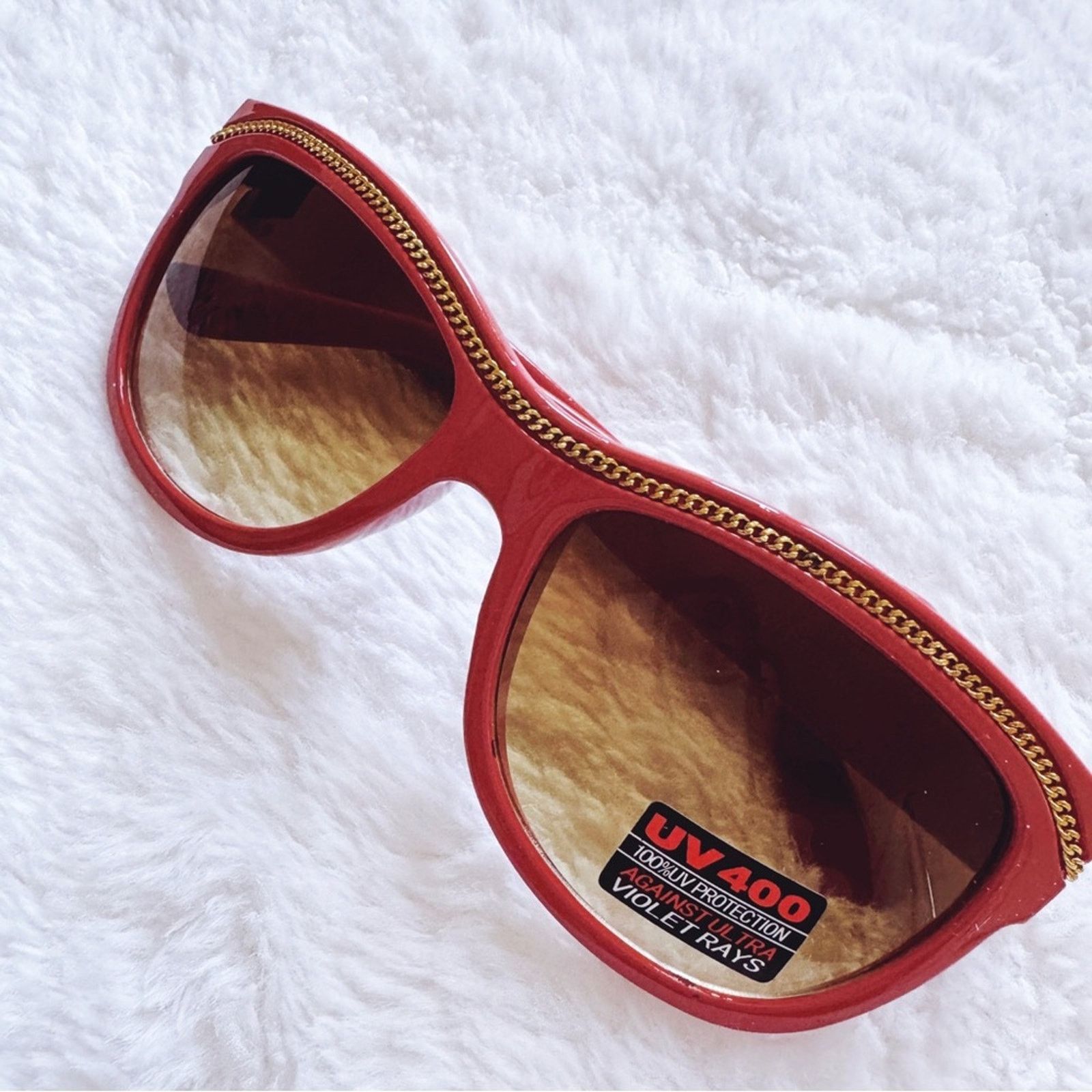 Other Rina Orange and Gold Sunglasses Size ONE SIZE - 3 Thumbnail