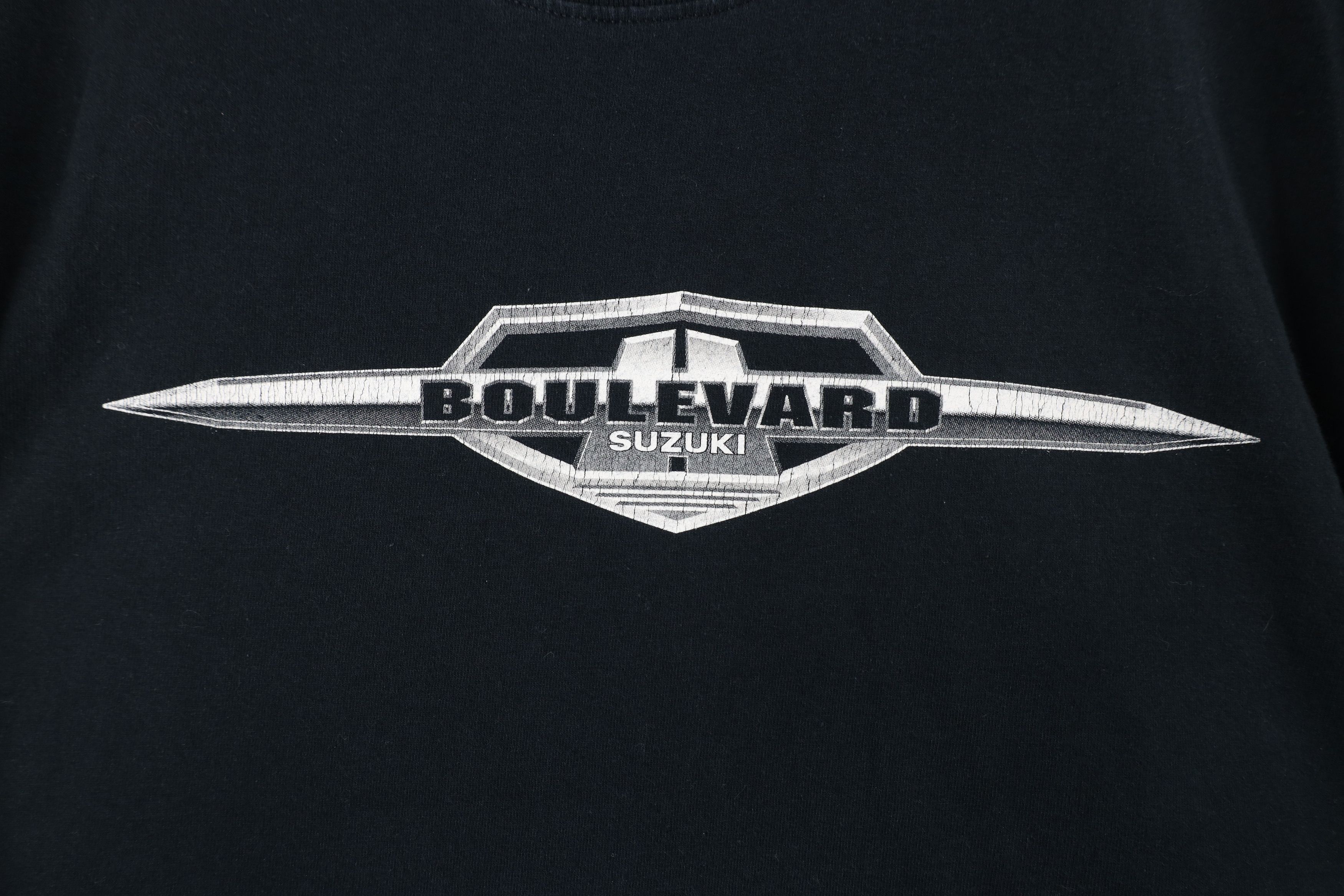 Vintage Vintage Spell Out Boulevard Suzuki Motorcycle Racing T-Shirt Size US L / EU 52-54 / 3 - 4 Thumbnail