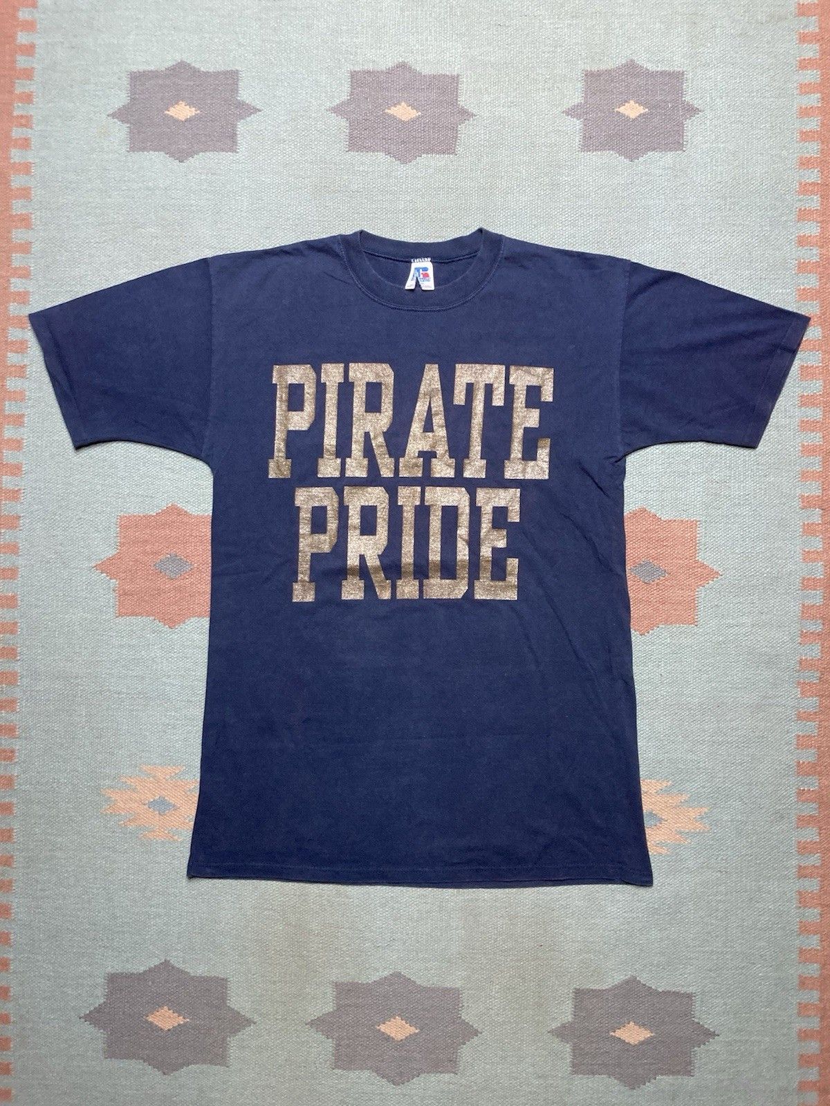 Vintage 80s graphic t shirt pirate pride Russell athletic XL tall Size US XL / EU 56 / 4 - 1 Thumbnail