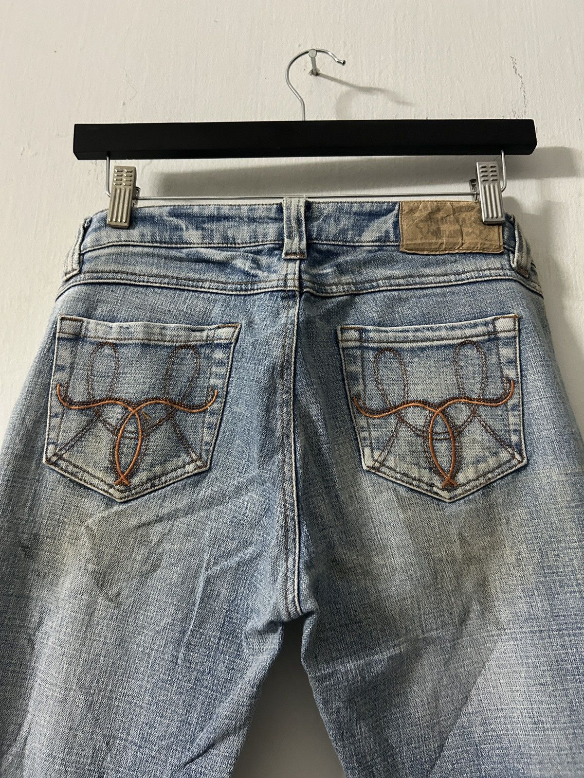 If Six Was Nine Flared glitter whiskered jeans fade lgb style japanese denim Size 28" / US 6 / IT 42 - 10 Thumbnail