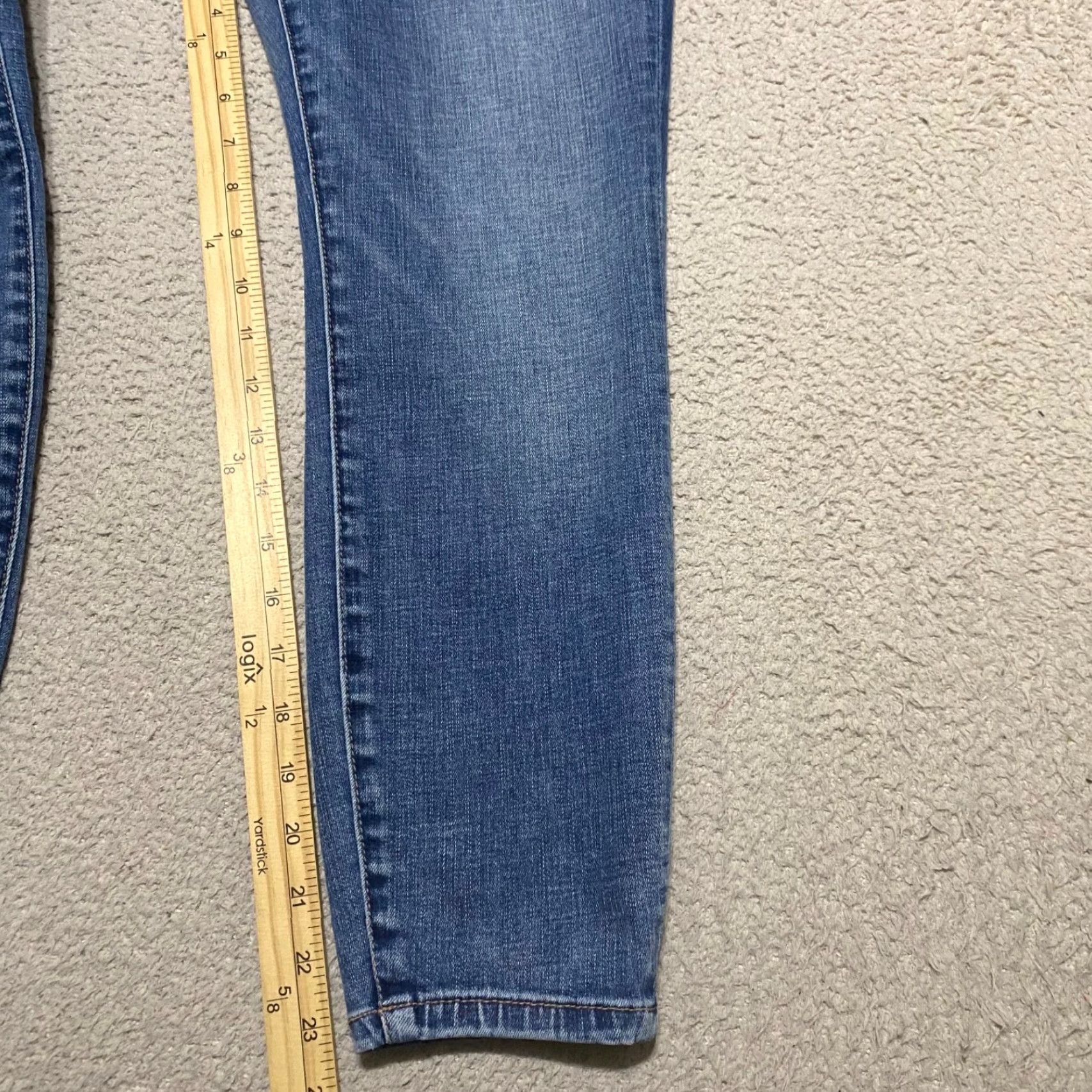 AG Jeans Jag Jeans Womens 6P Petite Blue Denim Medium Wash Crop Skinny Pull On Valentina Size 28" / US 6 / IT 42 - 6 Thumbnail