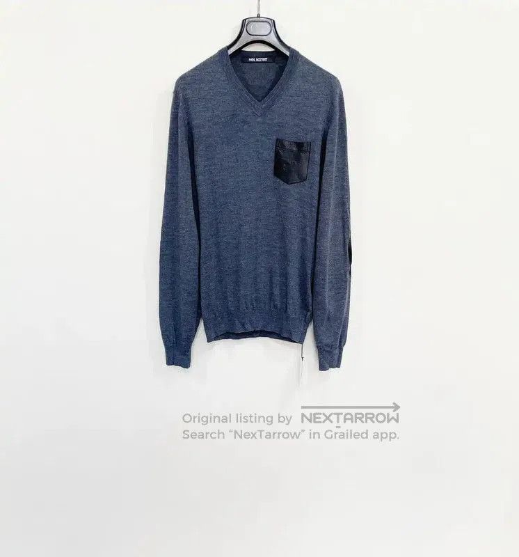 Neil Barrett Neil Barrett Blue Wool Men's Long Sleeve Sweater . Size US XS / EU 42 / 0 - 1 Thumbnail