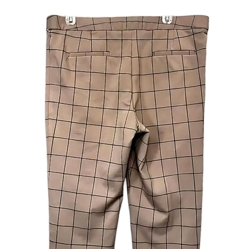 Other Amanda + Chelsea Pants Windowpane Ankle-Length Brown 14 NWOT Size 36" / US 14 / IT 50 - 6 Thumbnail